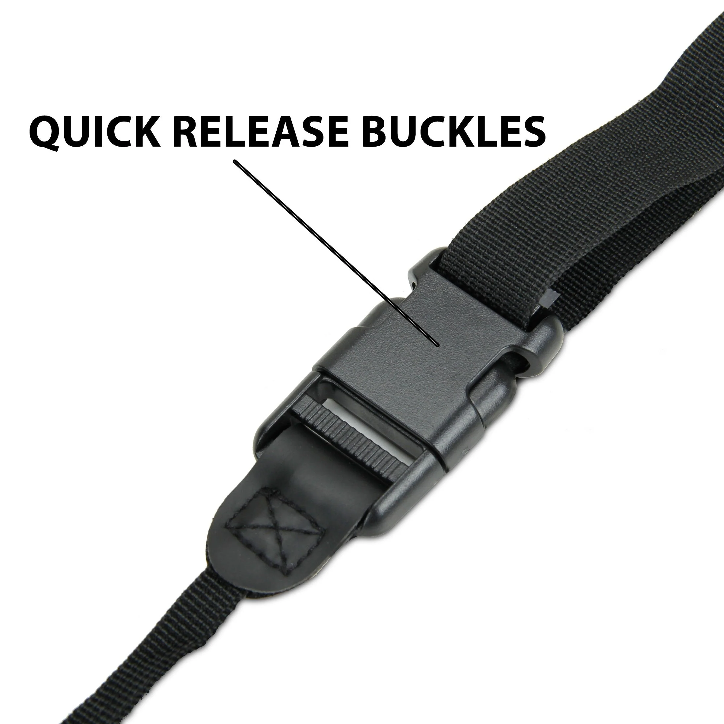 USA Gear DSLR Camera Strap Chest Harness with Quick Release Buckles, Black Neoprene Pattern and Accessory Pockets - Compatible with Canon, Nikon, Sony and More Point and Shoot and Mirrorless Cameras - Image 9
