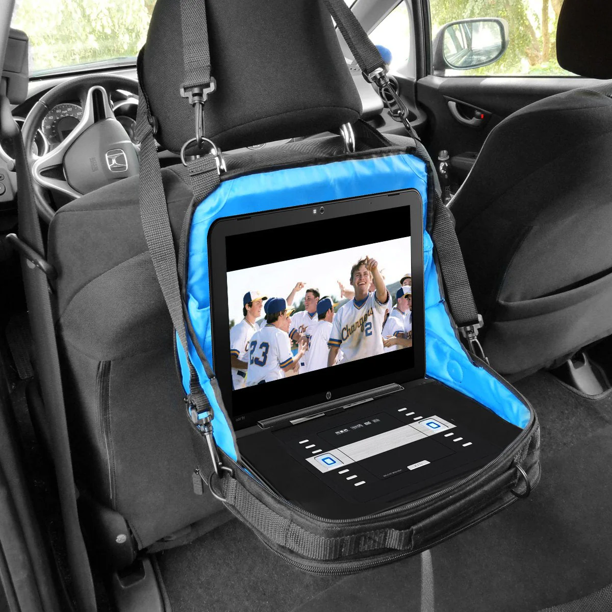 USA Gear Portable DVD Player Case - S11 Car Headrest Holder Compatible with DBPOWER 9.5" and 10.5", Insignia 10", ieGeek 9.5", Wonnie 10.5" - Travel Storage Bag for Players with 7" to 10" Screens - Image 5
