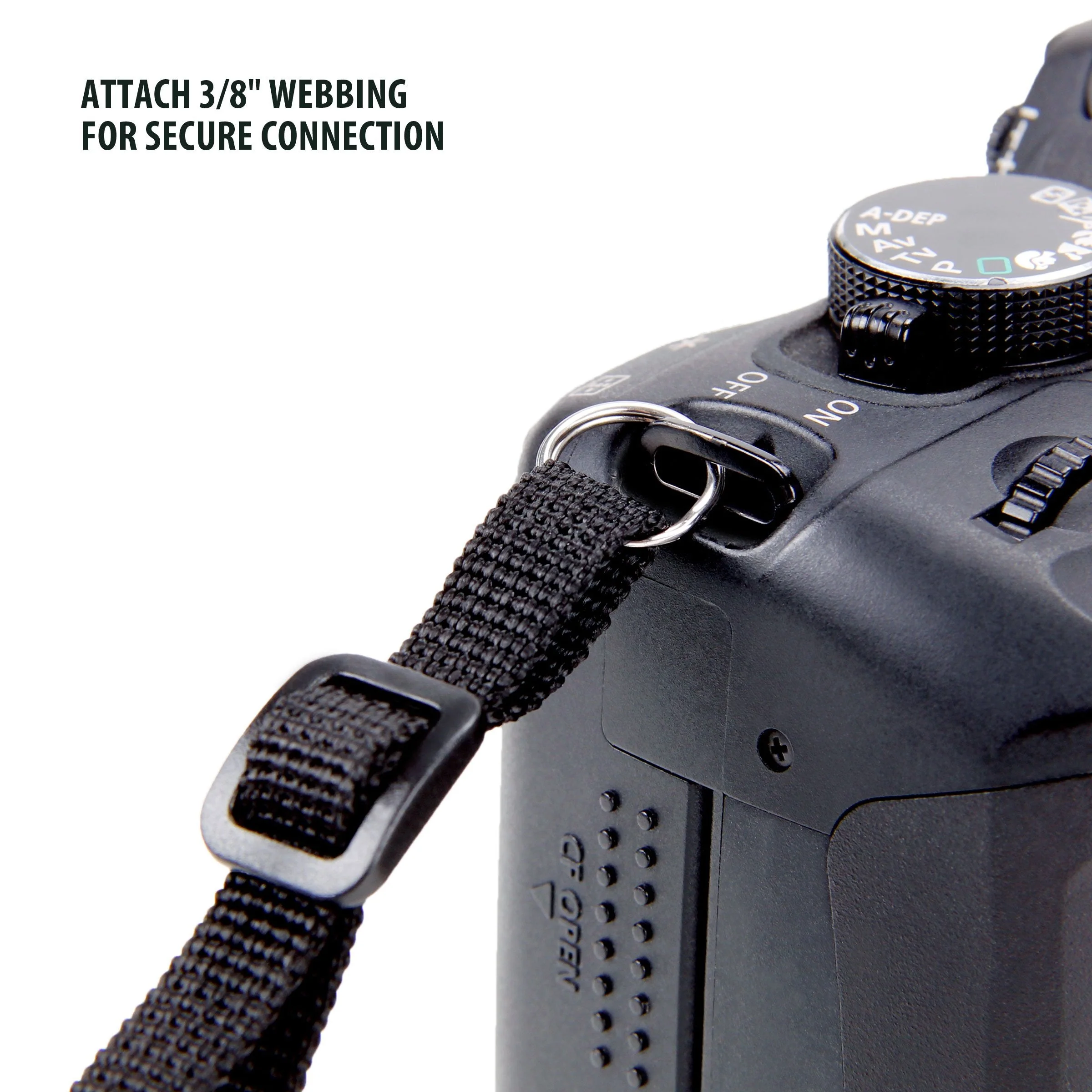 USA Gear TrueSHOT Neck Strap Neoprene Camera Straps - Padded Camera Strap, Pockets, and Quick Release Buckles - Compatible with Canon, Nikon, Sony and More DSLR and Mirrorless Cameras (Black) One Size Black - Image 7