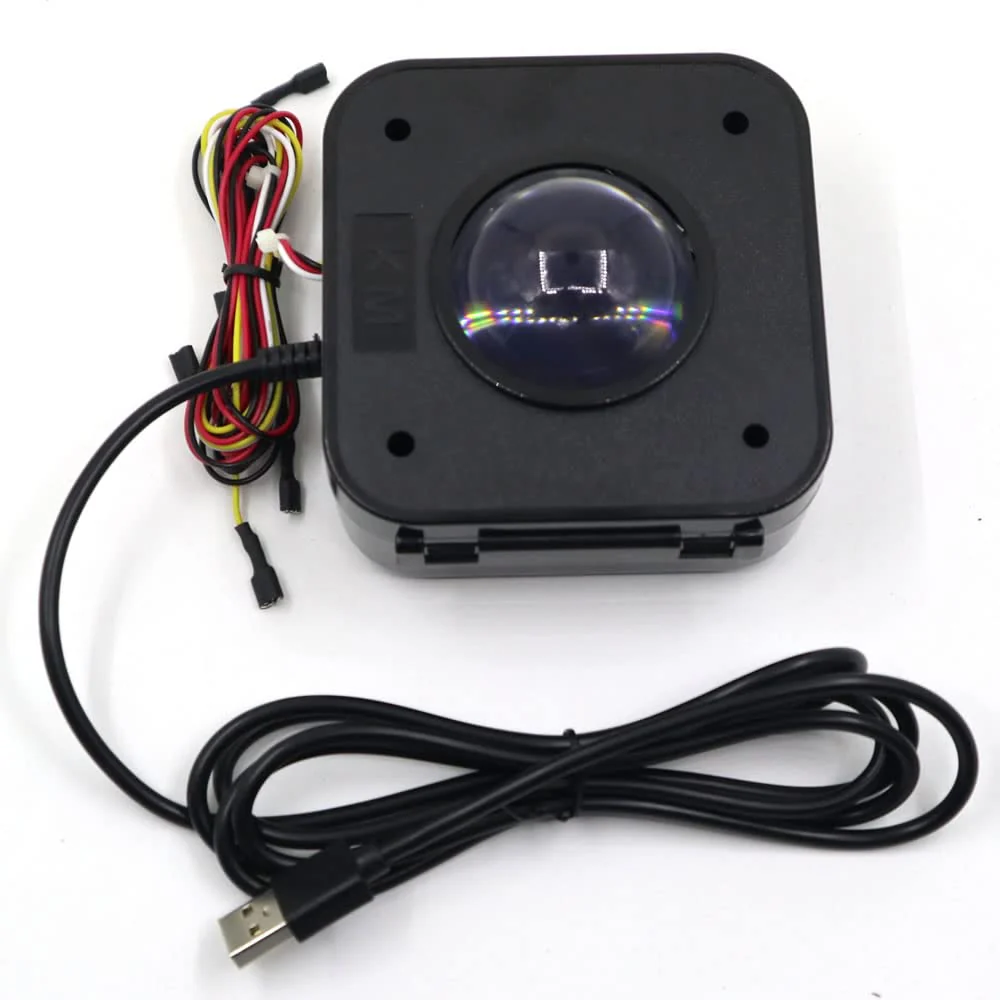 USB Arcade Game Trackball Mouse Illuminated LED Round 4.5cm USB Connector Screws - Image 2