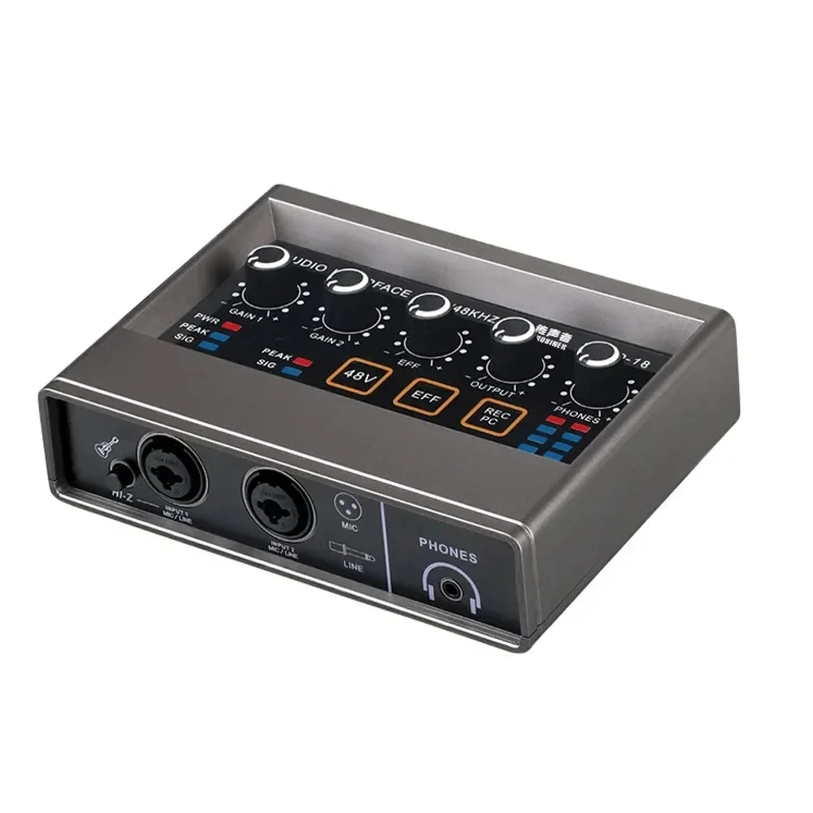 USB Audio Interface for PC with Touch Model, AudioBox Mic Preamps 16 bit/48 kHz Phantom Power XLR 48V Audio Interface for Recording Music, Live Streaming and Podcasting Recording Q16