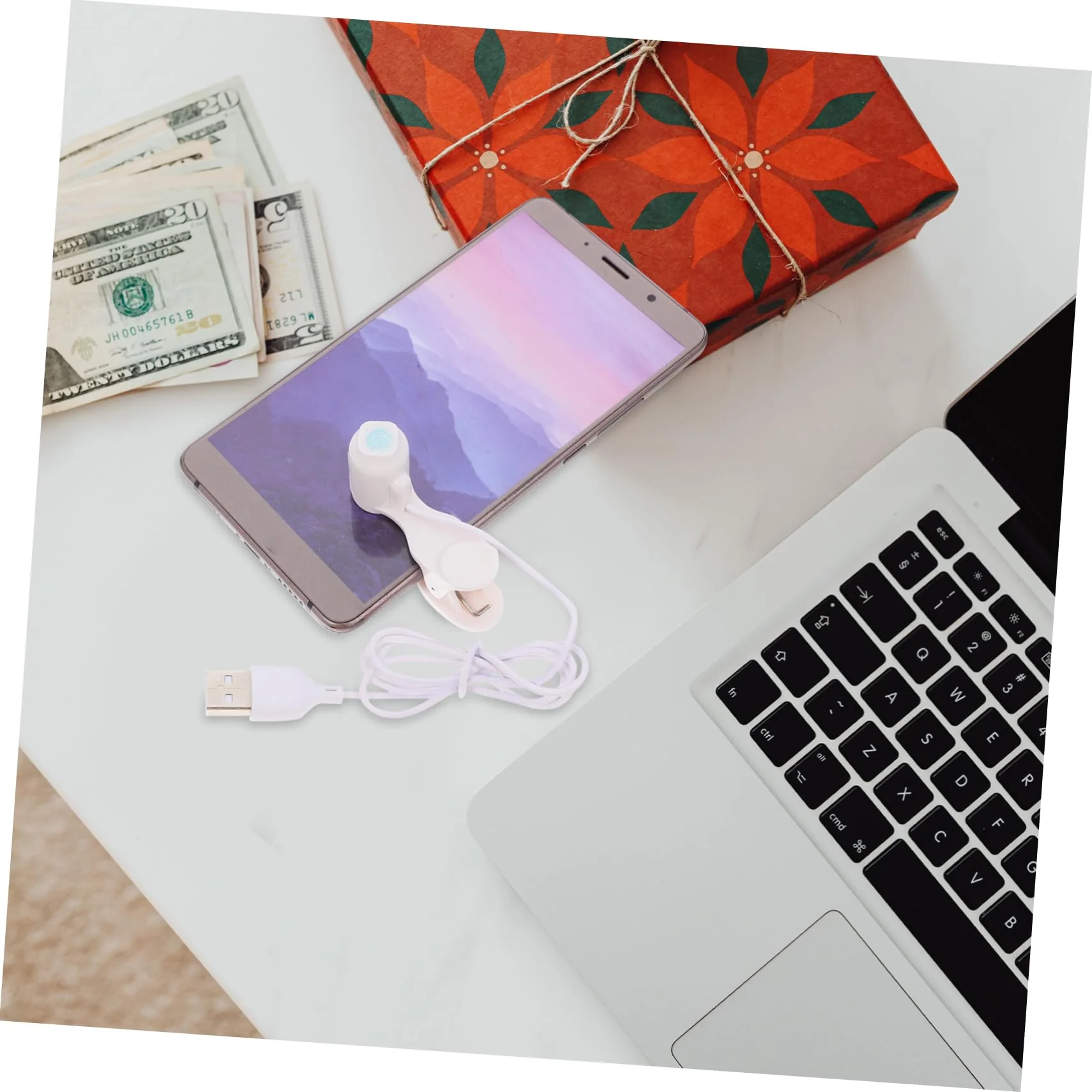 USB Auto Phone Clicker Broadcasting Studio Streaming Broadcasts Reward Tasks 5X2CM White - Image 9