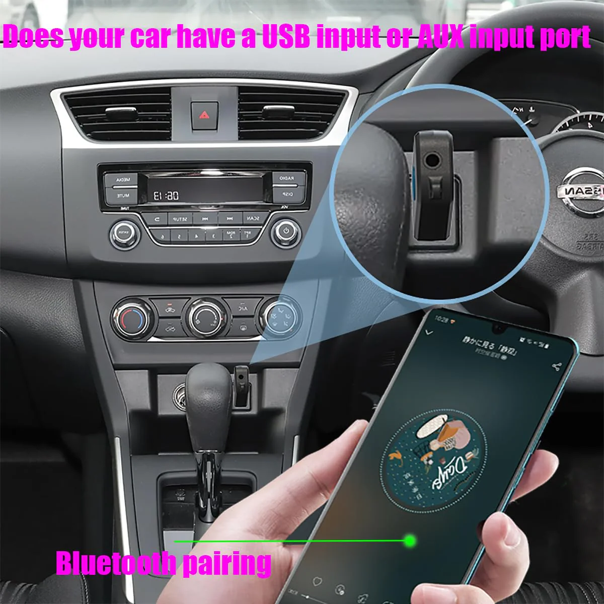 USB Bluetooth Receiver, Bluetooth 5.3 Wireless Audio Adapter 3.5mm Car Kit Music Receiver for Home/Car Stereo Sound System, Portable Speskers, (Aux in) with 3.5mm Cable (H222). - Image 4