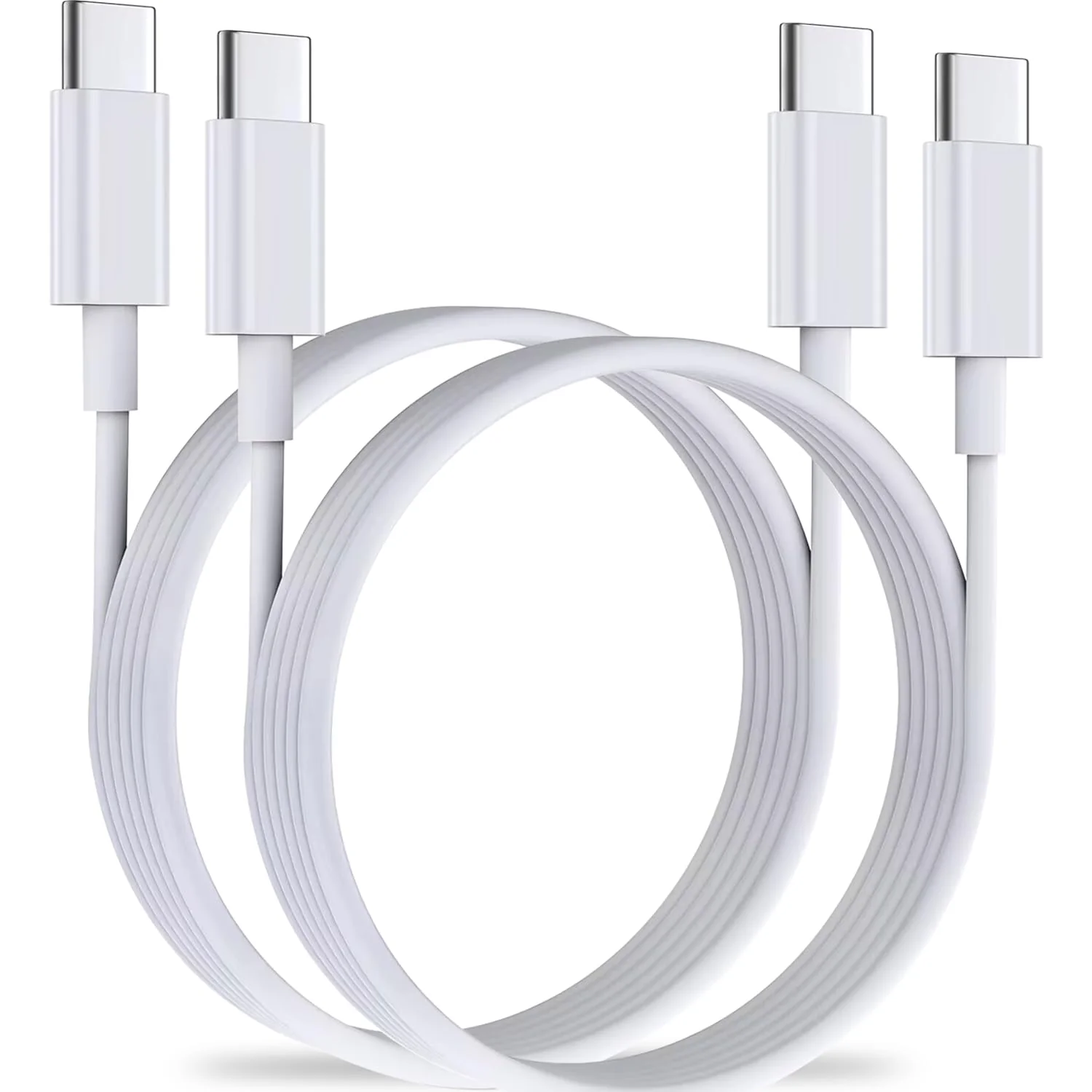 USB C Cable 2 Pieces 1.8 m 60 W USB C to USB C Fast Charging Cable for iPhone 15/15Pro/15ProMax, Samsung S23/S22/S21 Series, Huawei P50 P40 P30 Type-C Devices etc Pack of 2, 1.8 yards