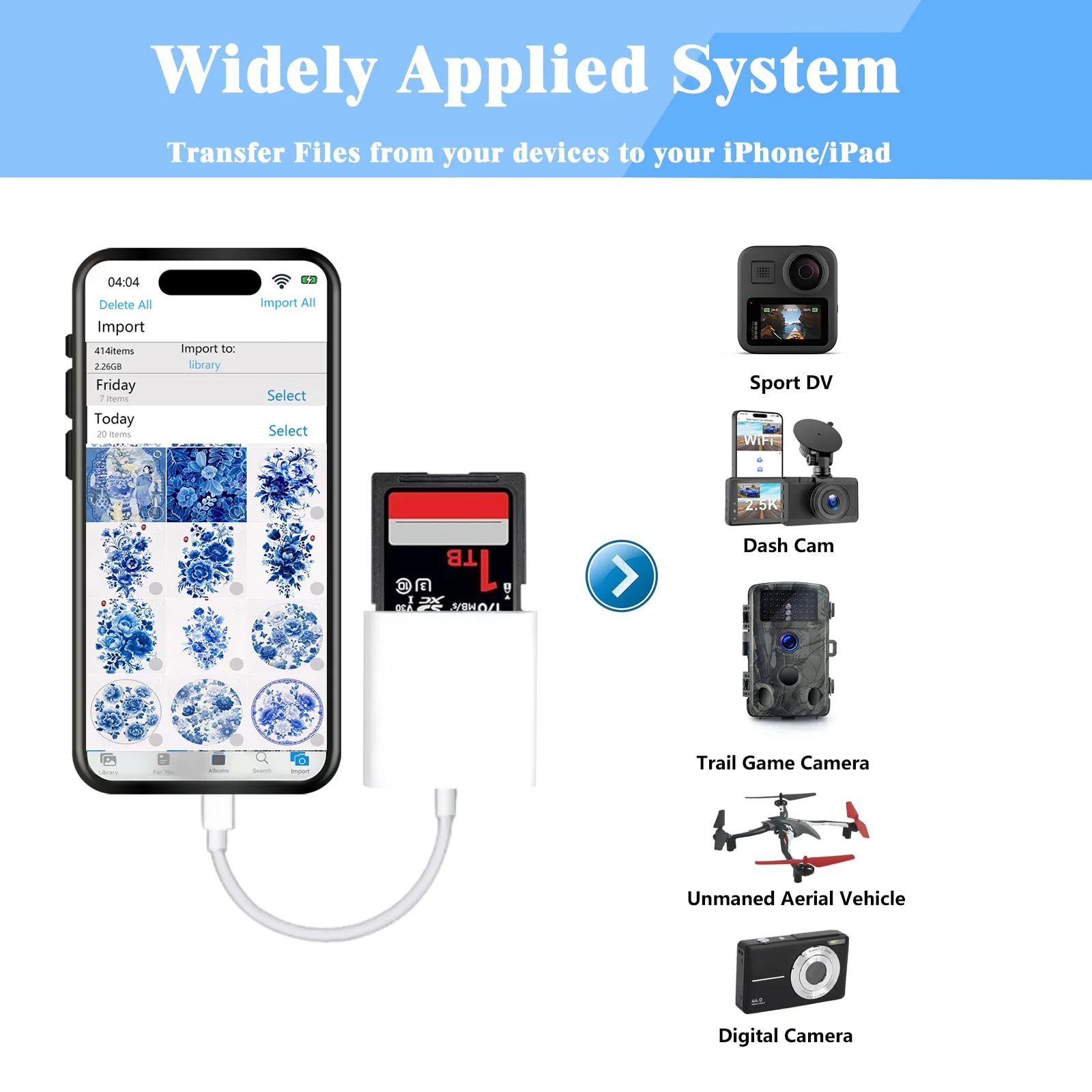 USB C SD Card Reader, USB 3.0 High Speed to SD Card Adapter for iPhone 15 Pro Max, Type C Camera Adapter Trail Viewer for iPhone 15/ iPad MacBook/Air iMac/Samsung Galaxy Android - Image 4