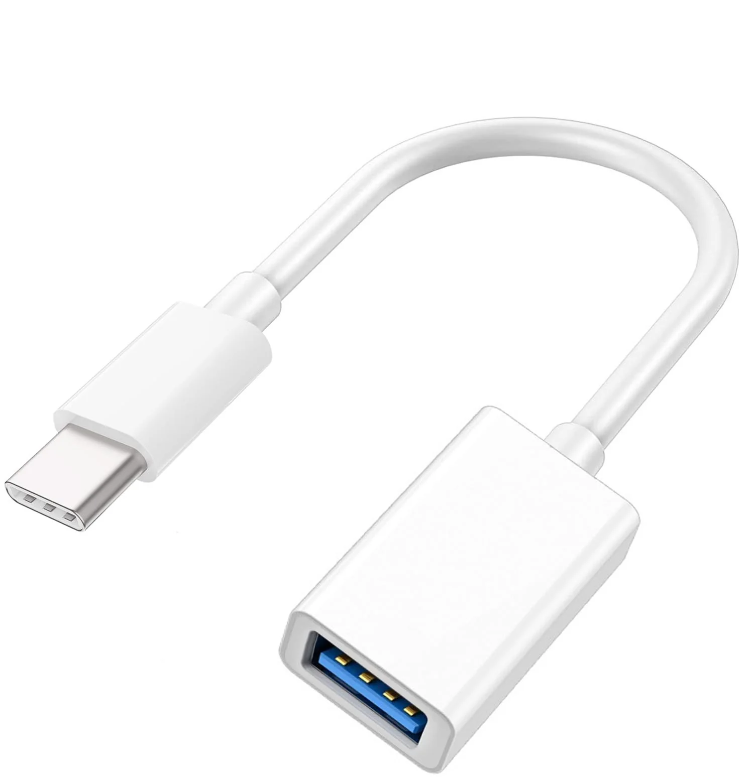 USB-C to USB Adapter for iPhone 15 Pro Max MacBook Pro Air 2023 iMac iPad Mini Pro, Apple MFi Certified USB OTG Cable Converter Support Camera, Card Reader, USB Flash Drive, MIDI Keyboard (White) White