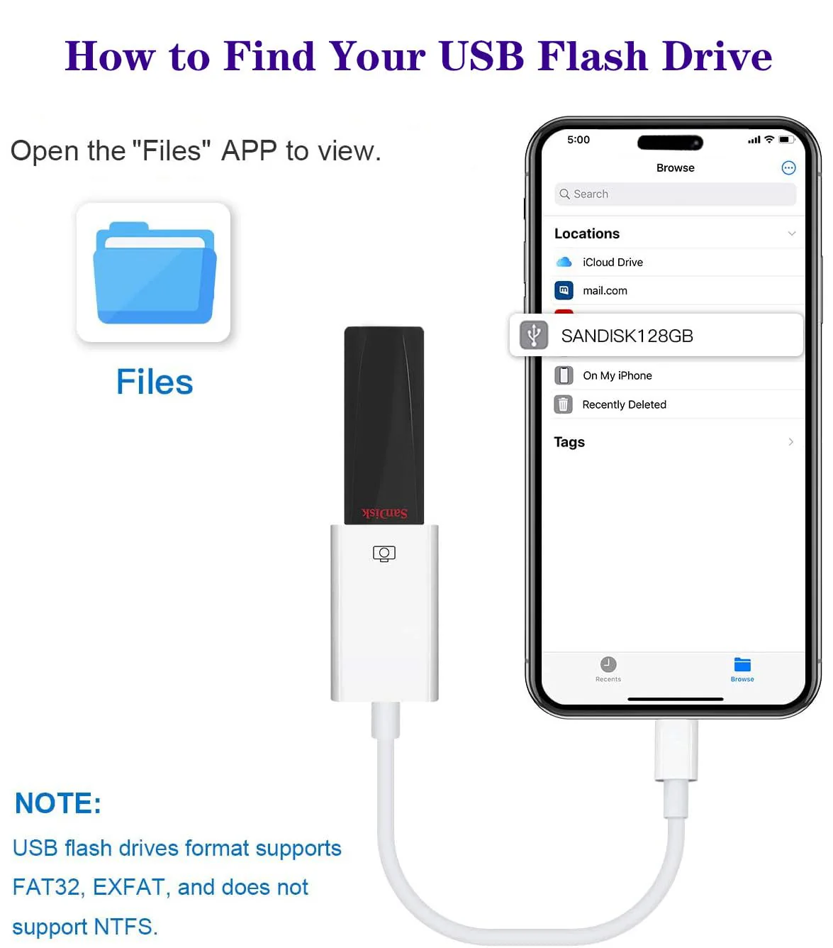 USB-C to USB Adapter for iPhone 15 Pro Max MacBook Pro Air 2023 iMac iPad Mini Pro, Apple MFi Certified USB OTG Cable Converter Support Camera, Card Reader, USB Flash Drive, MIDI Keyboard (White) White - Image 6