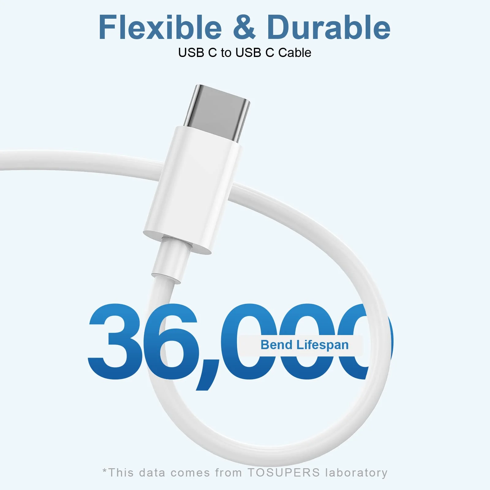 USB C to USB C Charging Cable 6ft 60W 3Pack, USB C Cable for Charging Apple,for iPhone 15/15 Pro/15 Pro Max/15 Plus,iPad Pro, Air5, MacBook Air White 3 - Image 4