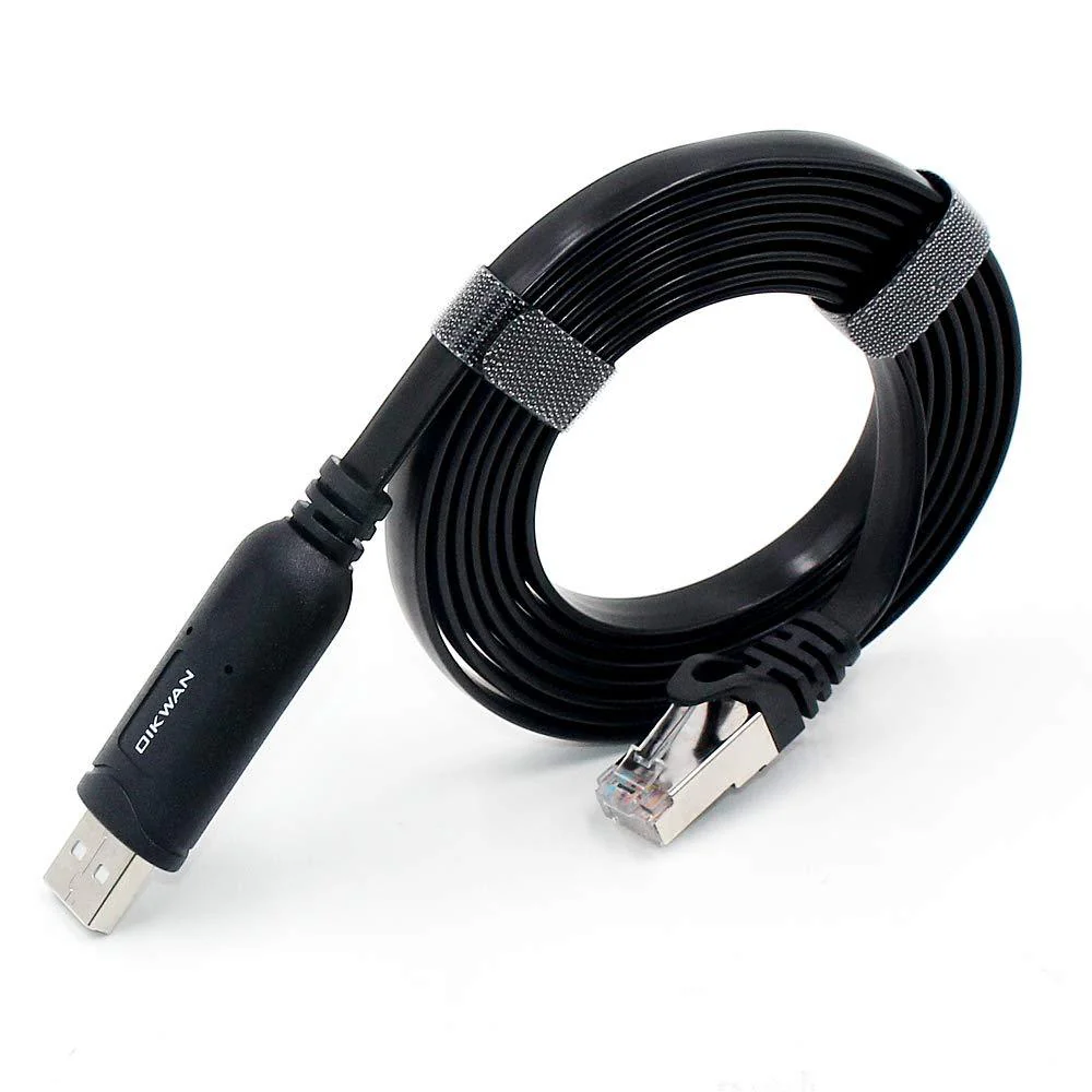 USB Console Cable, USB to RJ45 Console Cable Essential Accesory Compatible with Cisco, NETGEAR, Ubiquity, LINKSYS, TP-Link Routers/Switches for Laptops in Windows, Mac, Linux - FTDI Chip