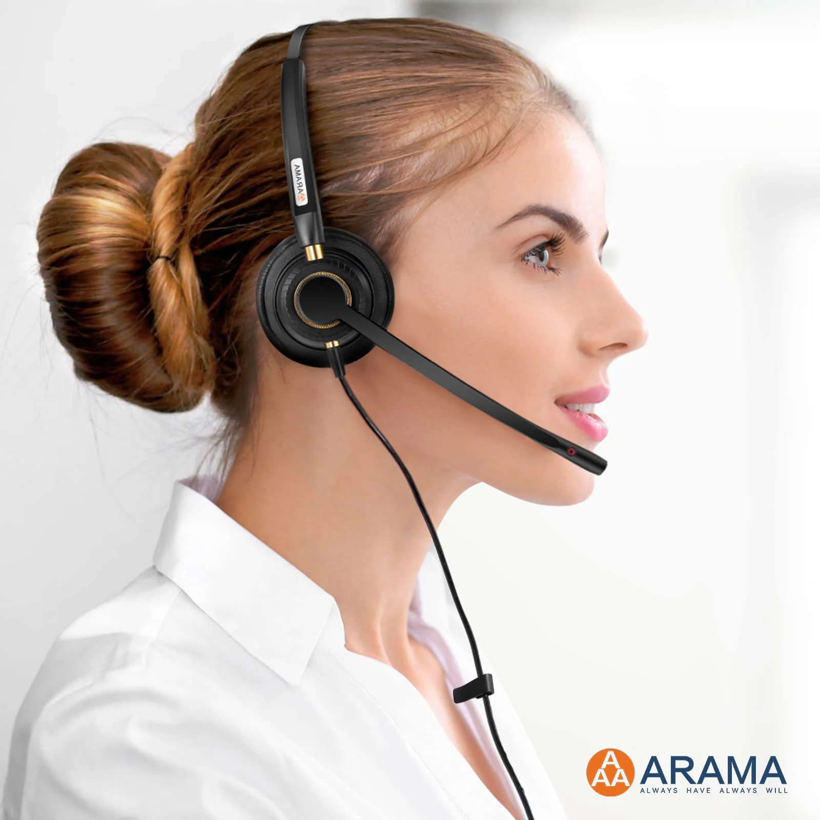 USB Headset with Microphone Noise Cancelling & Audio Controls Ultra Comfort USB Headphone for Computer Laptop Pc Business Skype UC Webinar Call Center Office Black-Monaural - Image 3