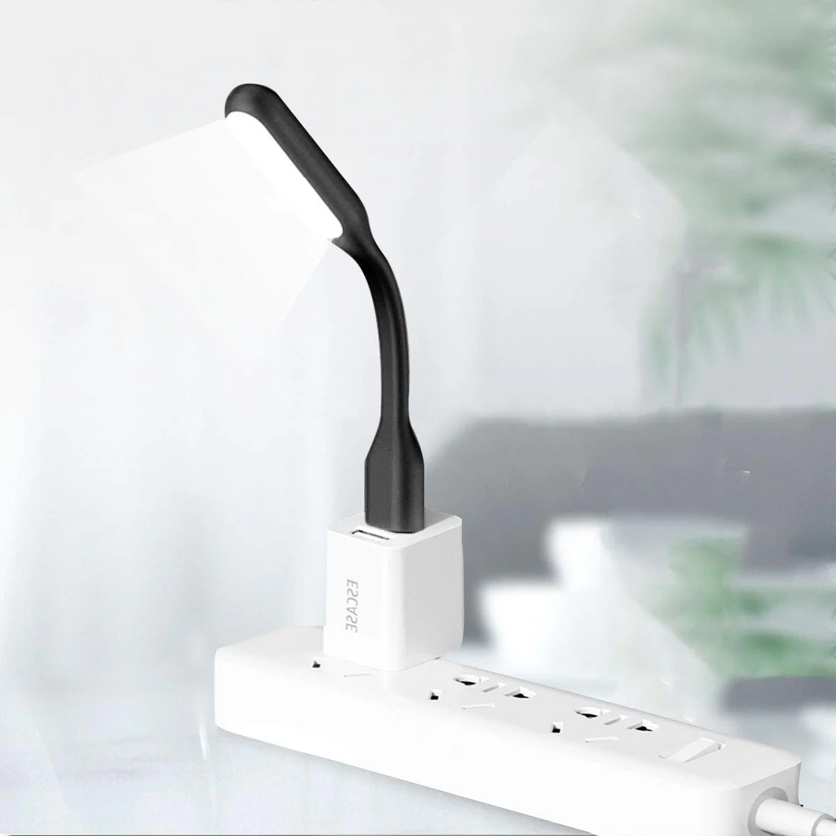 USB LED Light Lamp for Power Bank, Portable Eye Care Mini Night Light with Flexible Arm, USB Gooseneck Reading Lamps Book Light,Compatible for Desktop, Notebook Laptop (10-Green) 10PCS-Green - Image 4