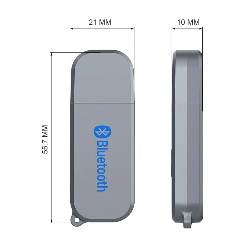 USB to Bluetooth Car Kit,Wireless Audio Adapter, Music Receiver for Home,Car Stereo Sound System,Portable Speskers,(Aux in) with 3.5mm Cable (H222 grey)¡ H222 Grey - Image 5