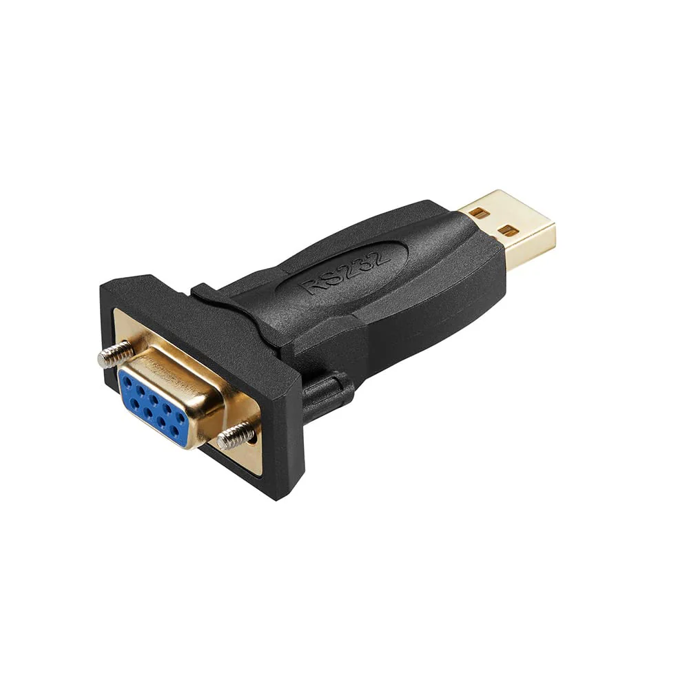 USB to RS232 Adapter with FTDI Chip, USB to DB9 Serial Female Converter Compatible with Windows 10, 8.1, 8, 7, Vista, XP, Linux and Mac OS X 10.6 and Above,Black