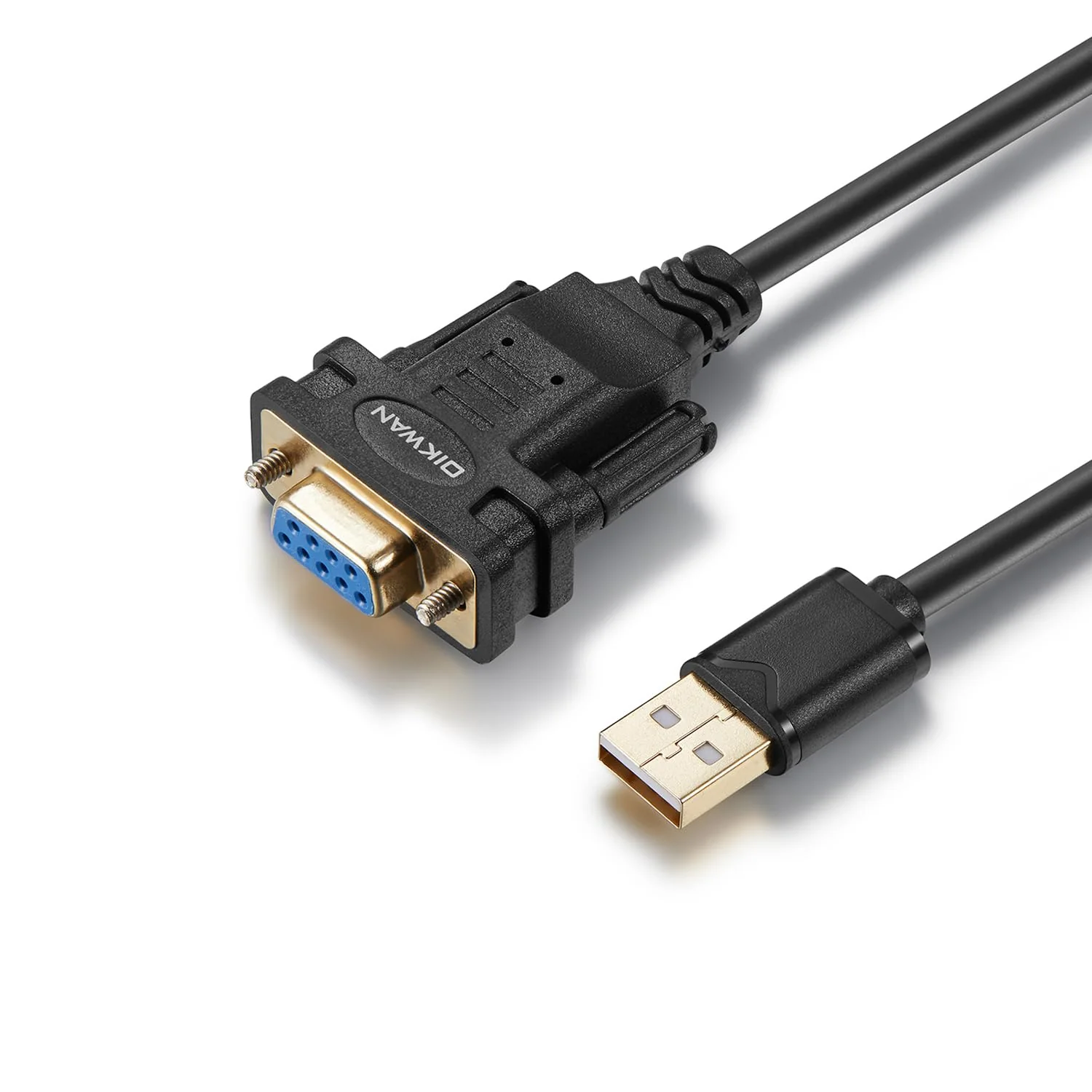 USB to RS232 DB9 Serial Cable Female Converter Adapter with FTDI Chipset for Windows 11,10, 8.1, 8, 7, Vista, XP, 2000, Linux and Mac OS X 10.6 (10ft) 10FT RS-232 DB9 Female to USB