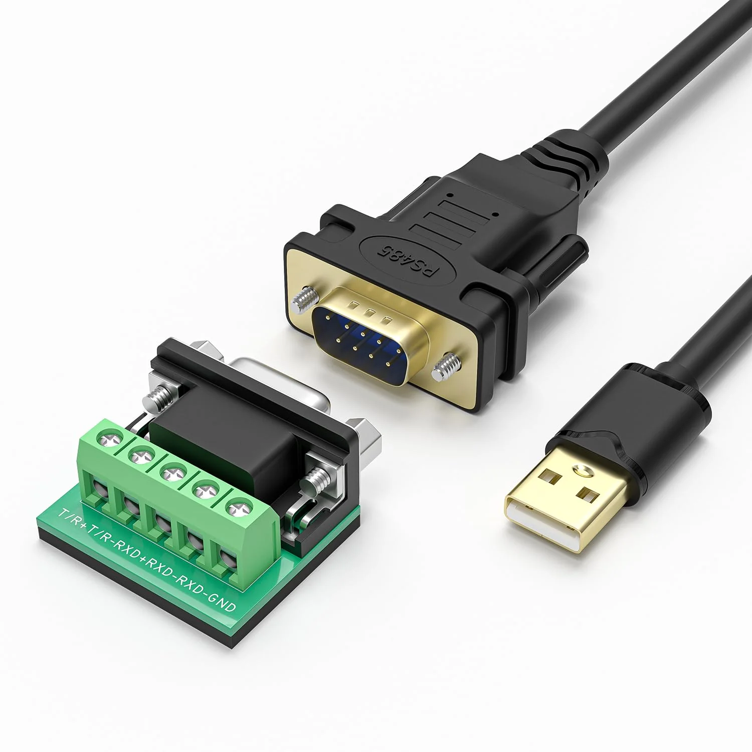 USB to RS485/RS422 Serial Port Converter Adapter Cable with FTDI Chip Supports Windows 11 10 8 7 XP Mac 6 Feet 6FT USB to RS485/422