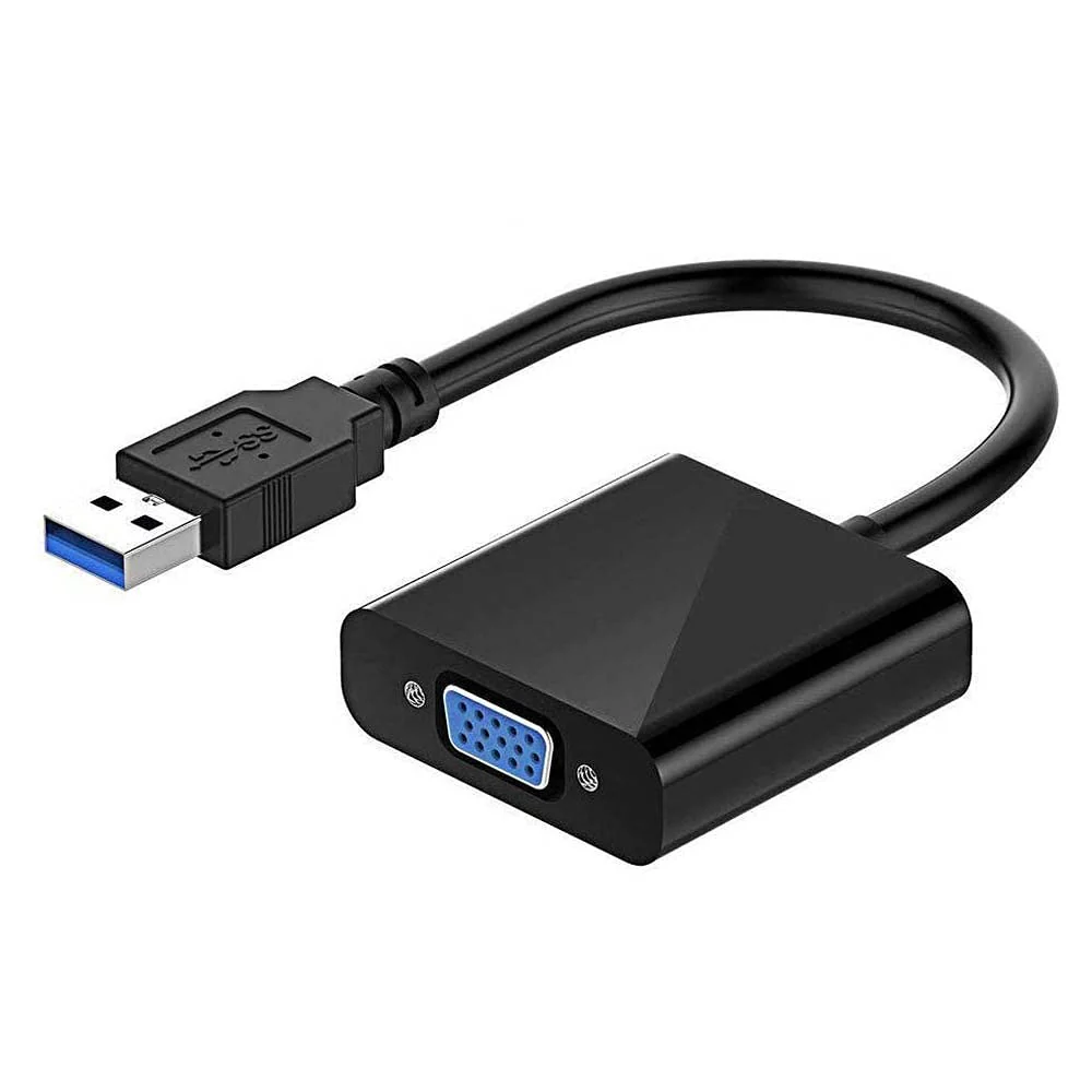 USB to VGA Adapter, USB3.0/2.0 to VGA Adapter Multi-Display Video Converter Full HD 1080P External Video Card Multi Monitor Adapter, Desktop, Laptop, HDTV, Monitor, Projector (Windows 11/10/8.1/8/7)