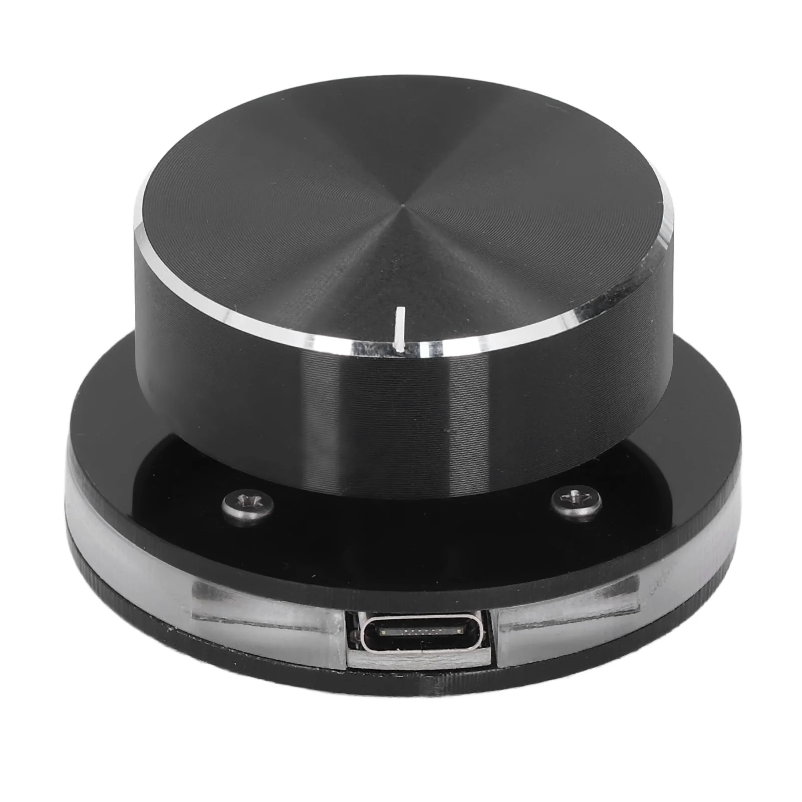 USB Volume Control Knob Multimedia Controller with RGB Light for Android PC External Media
