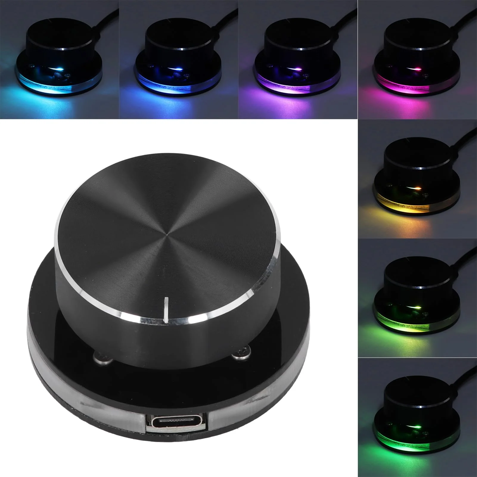 USB Volume Control, Volume Knob Lossless Audio Computer with USB Cable, Computer Sound Controller with RGB Light, Mute Volume Control for XP, , Vista, Win 7, 8, 10, Android - Image 7