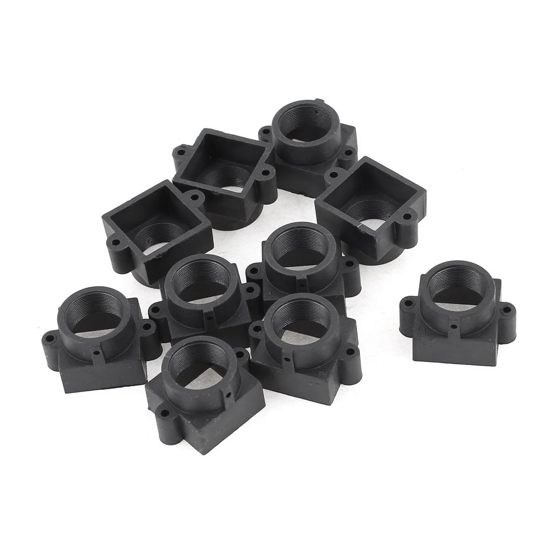 uxcell 10 Pcs S Mount M12 Board Lens Holder 20mm Screw Spacing Black for CCTV Camera