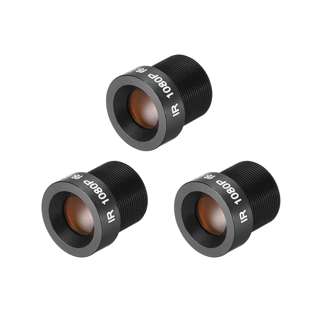 uxcell 3 Pcs CCTV Camera Lens 8mm Focal Length 1080P F2.0 1/2.7 Inch Wide Angle for CCD Camera
