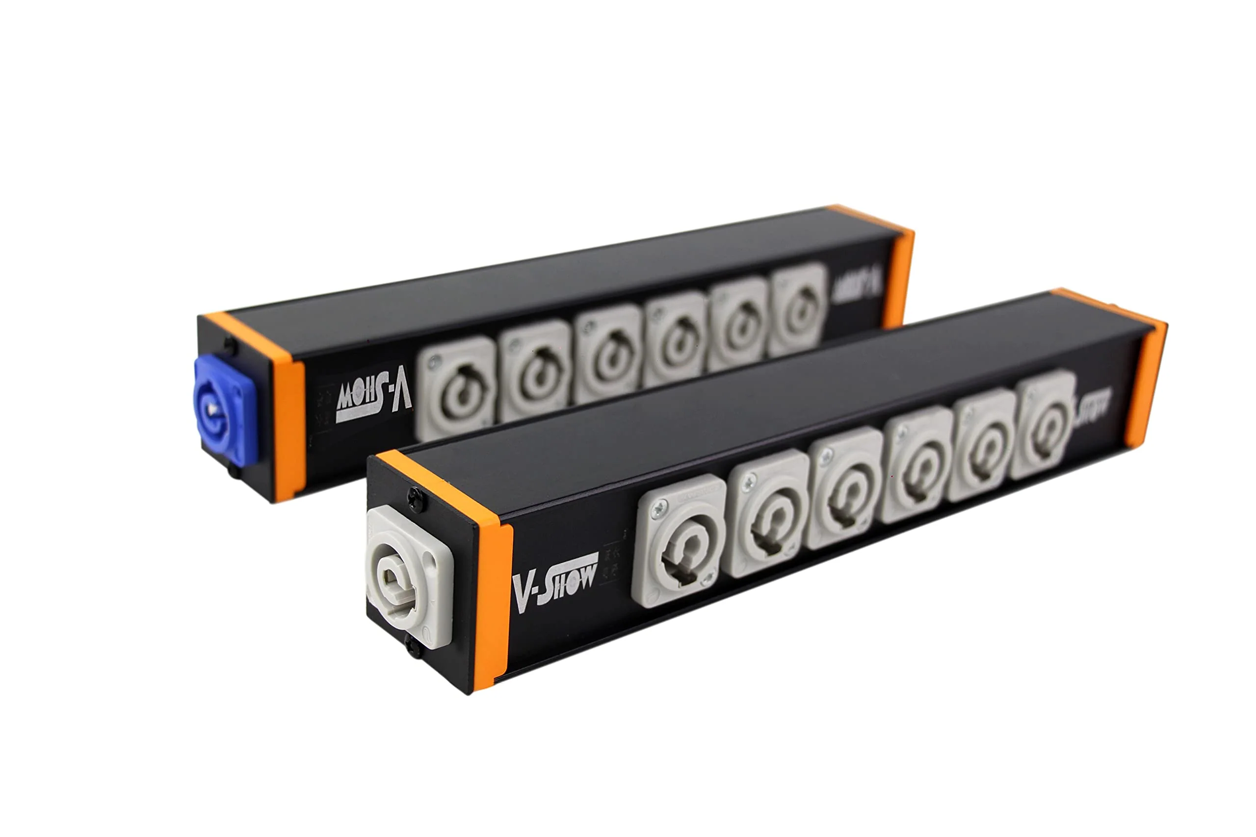 V-Show 6 Port Powercon Power Distribution Output Box, Black Stage Light Accessory (1pc PPB06