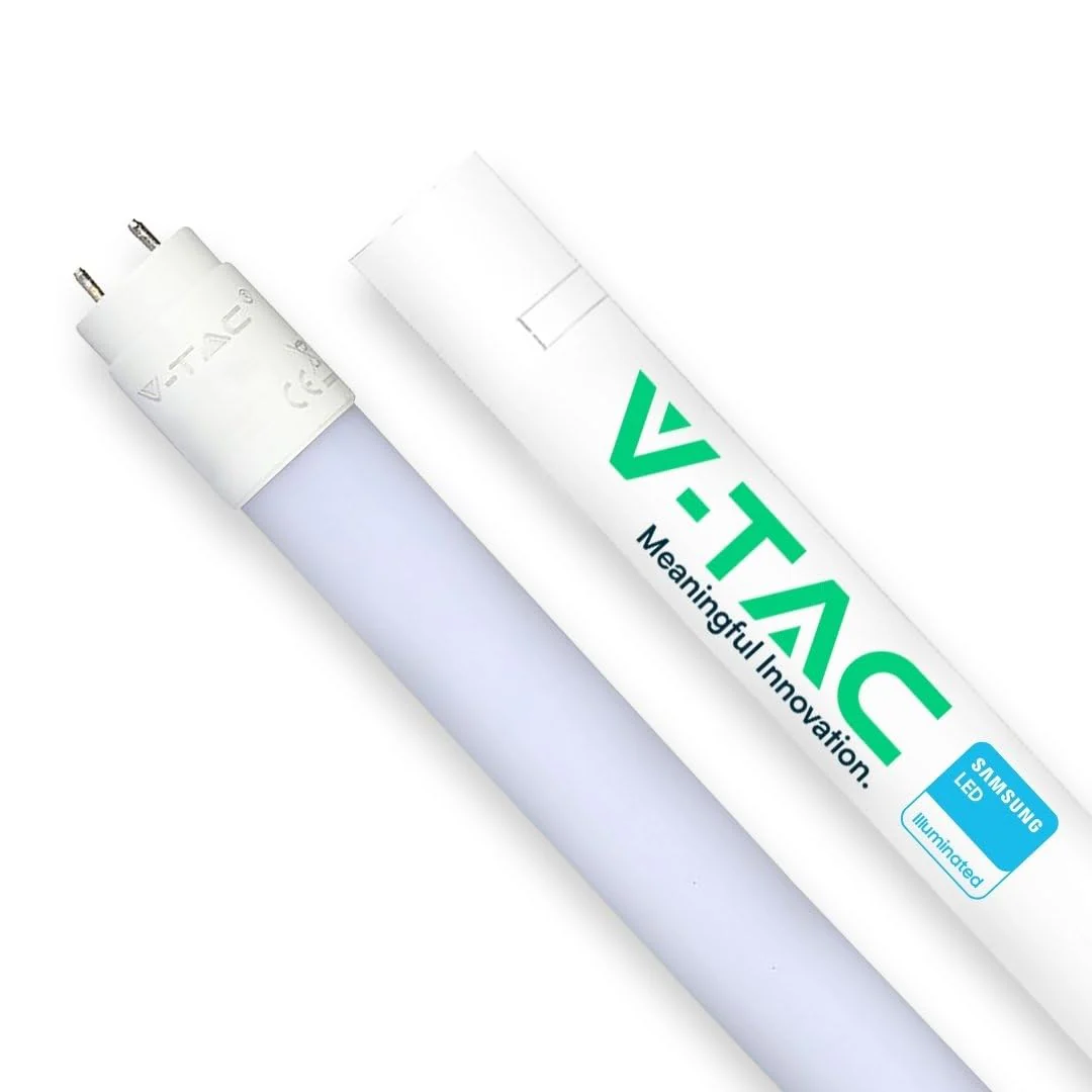 V-TAC White LED T8 Tubes - Samsung - IP20-18W - 1850 Lumen - 6500K - 5 Years - 120 cm