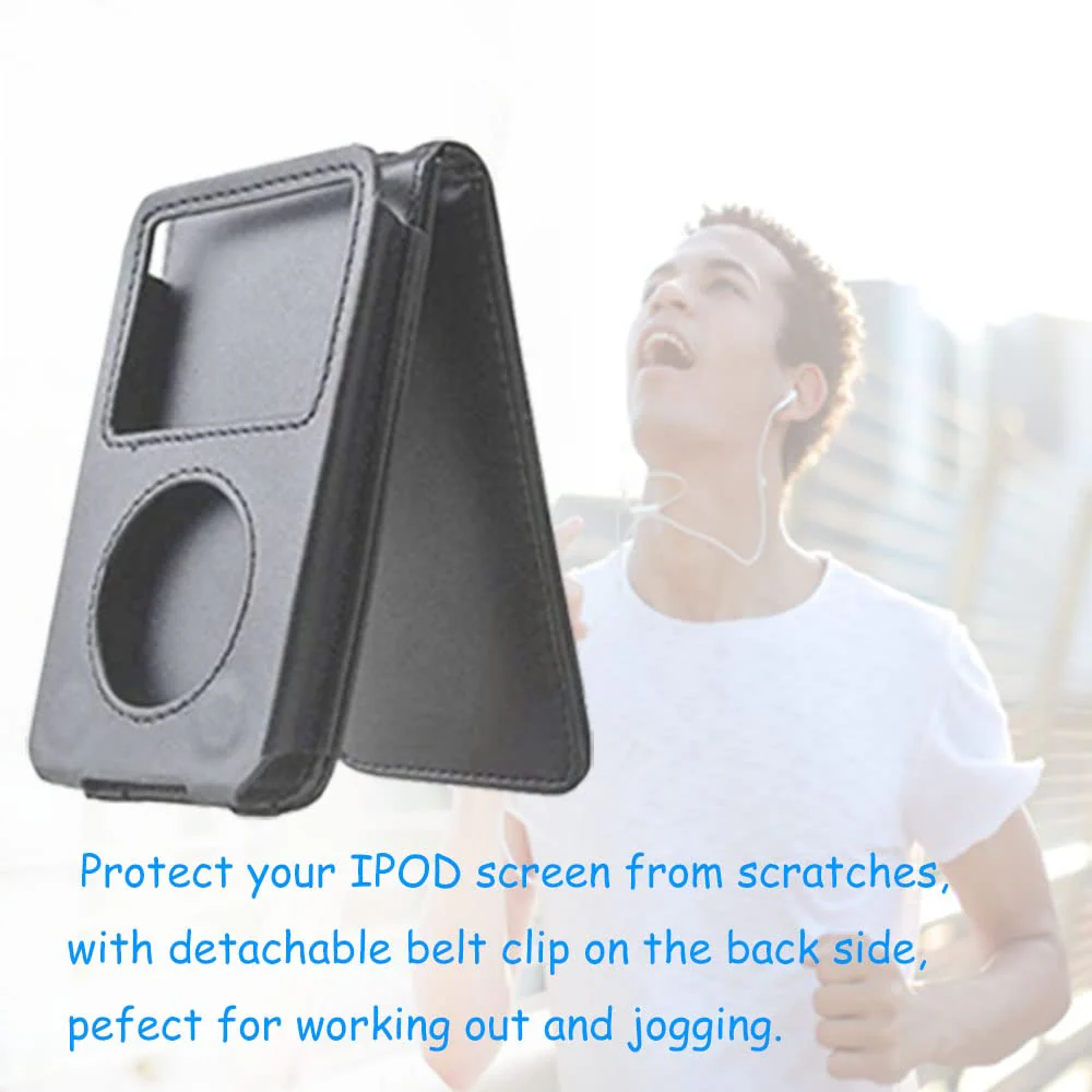 V-TOP Leather Case for Apple iPod Video Classic 80G 120G 160G 60G Classic Protective with Movable Belt Clip Black - Image 6