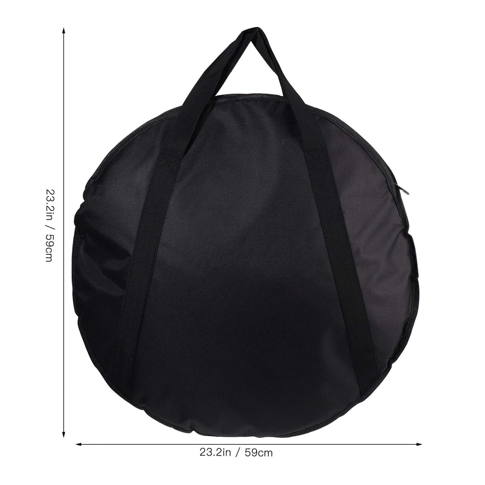 Vaguelly 23 Inch Cymbal Gig Bag with Handle Double- layer Round Cymbal Storage Case for- proof and Waterproof 59X59CM - Image 2