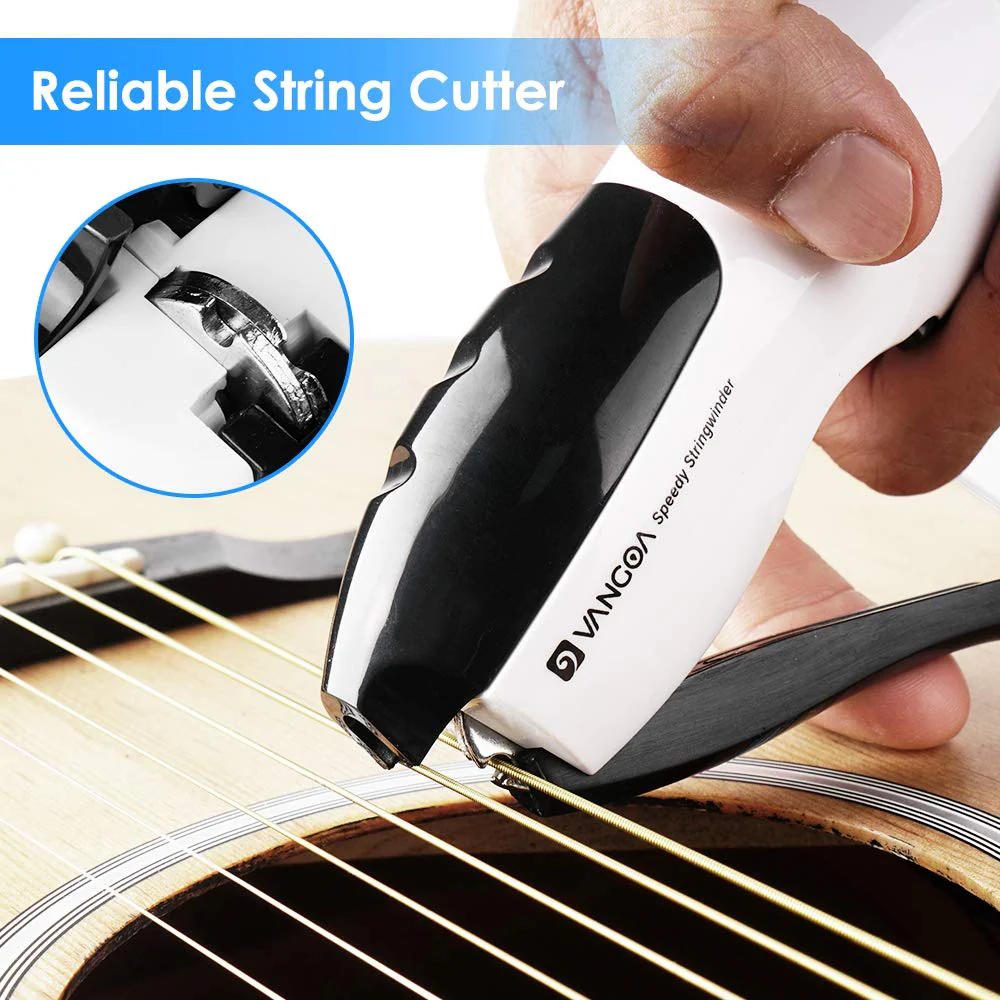 Vangoa Electric String Winder Cutter and Bridge Pin Puller, 3 in 1 Electric Restringing Tool Rechargeable for Guitars Bass… - Image 4