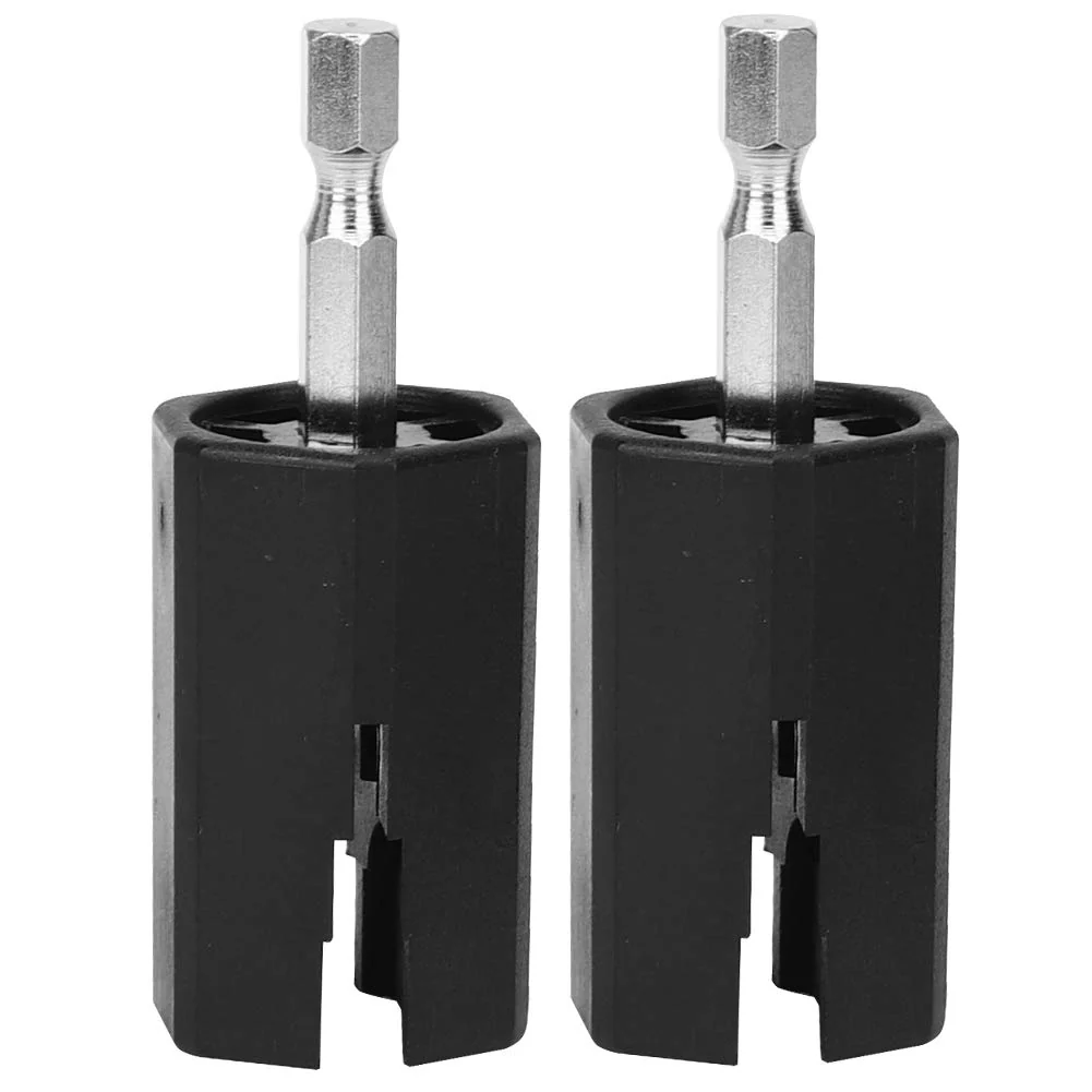 Vbestlife 2PCS Guitar Electric Drill Drill Bit String Peg Winder, String Winder Tuning Peg Puller Guitar Repair and Maintenance Tool Playing Accessories