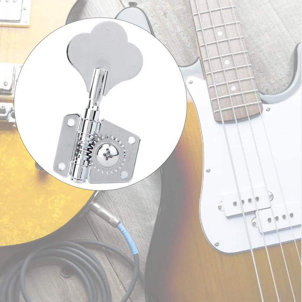 VBESTLIFE Electric Bass Machine Heads, Open Tuner Knobs String Tuning Key Pegs Tuners for Electric Bass for Right Row - Image 5