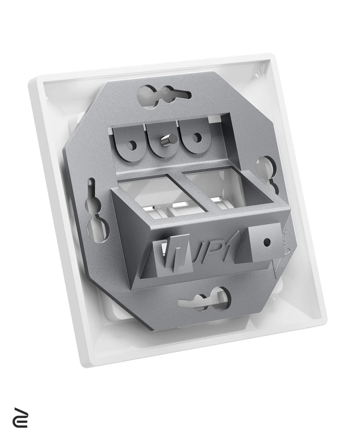 VCELINK 1x Keystone Network Socket Flush-Mounted CAT7/6A 2-Way Lan Socket Double Keystone RJ45 Module, STP Fully Shielded, RJ45 Ethernet Data Socket DSL Patch Cable Installation Cable 1-Pack - Image 3