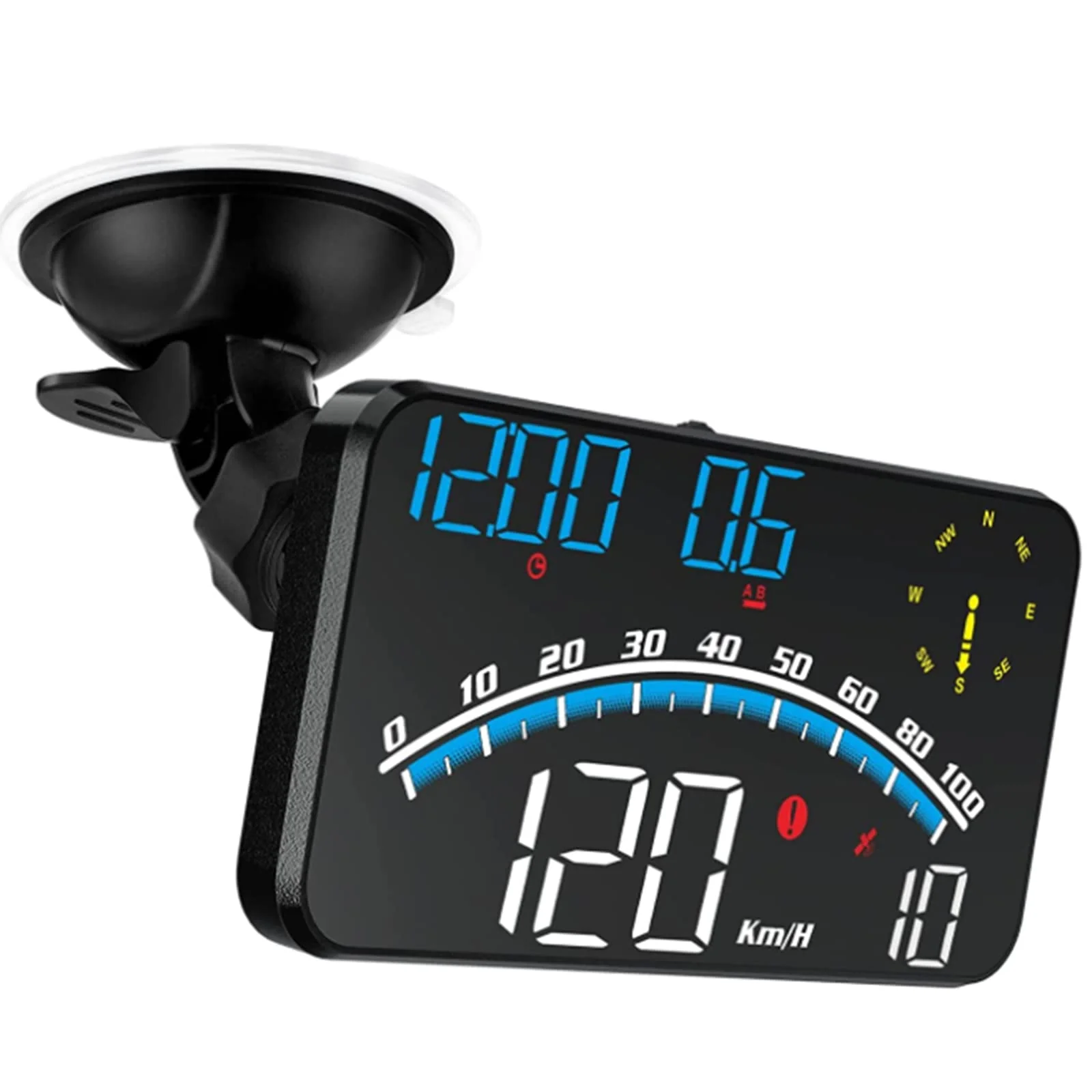 VEESA Digital GPS Speedometer, Car Universal HUD Head Up Display with Speed MPH, Compass Driving Direction, Fatigue Driving Reminder, Overspeed Alarm Trip Meter, for All Vehicle (G10) G10