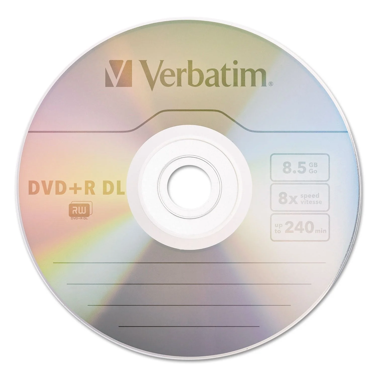 Verbatim DVD+R DL 8.5GB 8X with Branded Surface - 30pk Spindle - 96542, 30-Disc,Silver - Image 2