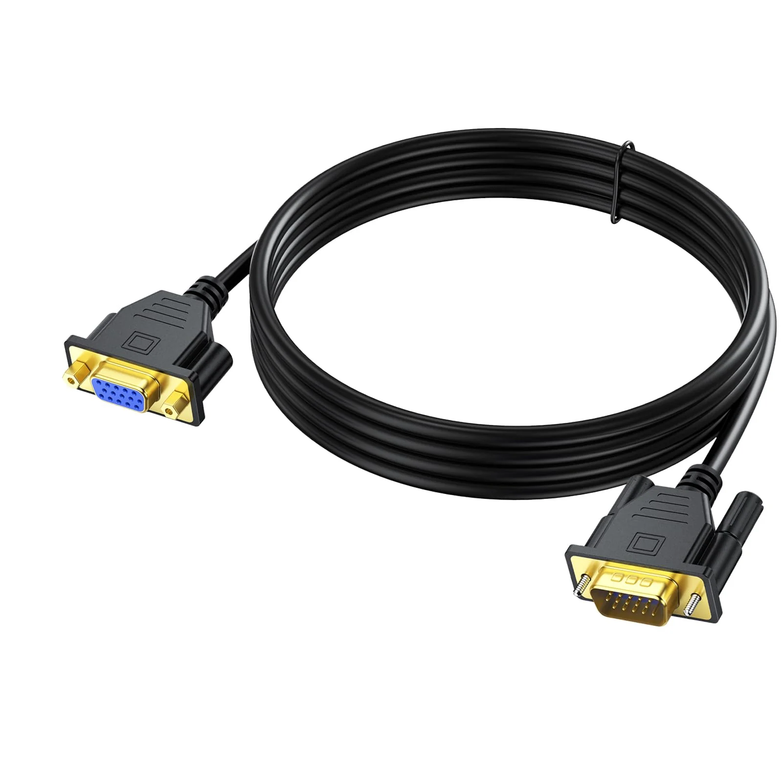 VGA Extension Cable, VGA Cable Male to Female 6 Feet (VGA 15 Pin), SVGA Male to Female HD15 Monitor Video Adapter Cable Support 1080P Full HD for Laptop, PC, Projector, HDTV, Display 1 6.6FT - Image 9