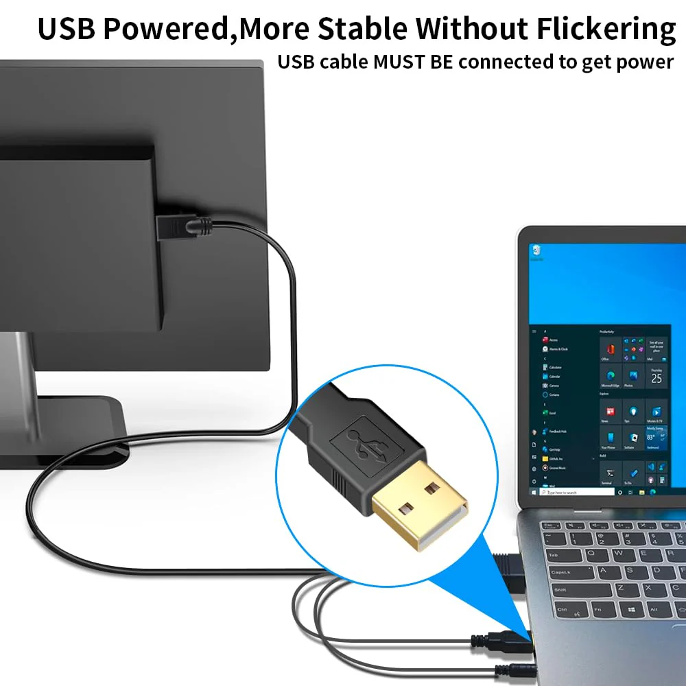 VGA (Sources) to HDMI(Display) Cable 3ft with Audio, VGA to HDMI Adapter Cable Compatible Well Witch Computer/Projector/Laptop to Monitor/TV, VGA Male to HDMI Male Converter Cord for Desktop - Image 4