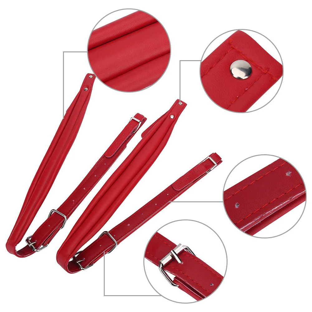 VGEBY Adjustable faux leather accordion strap for 16-120 bass Red - Image 2