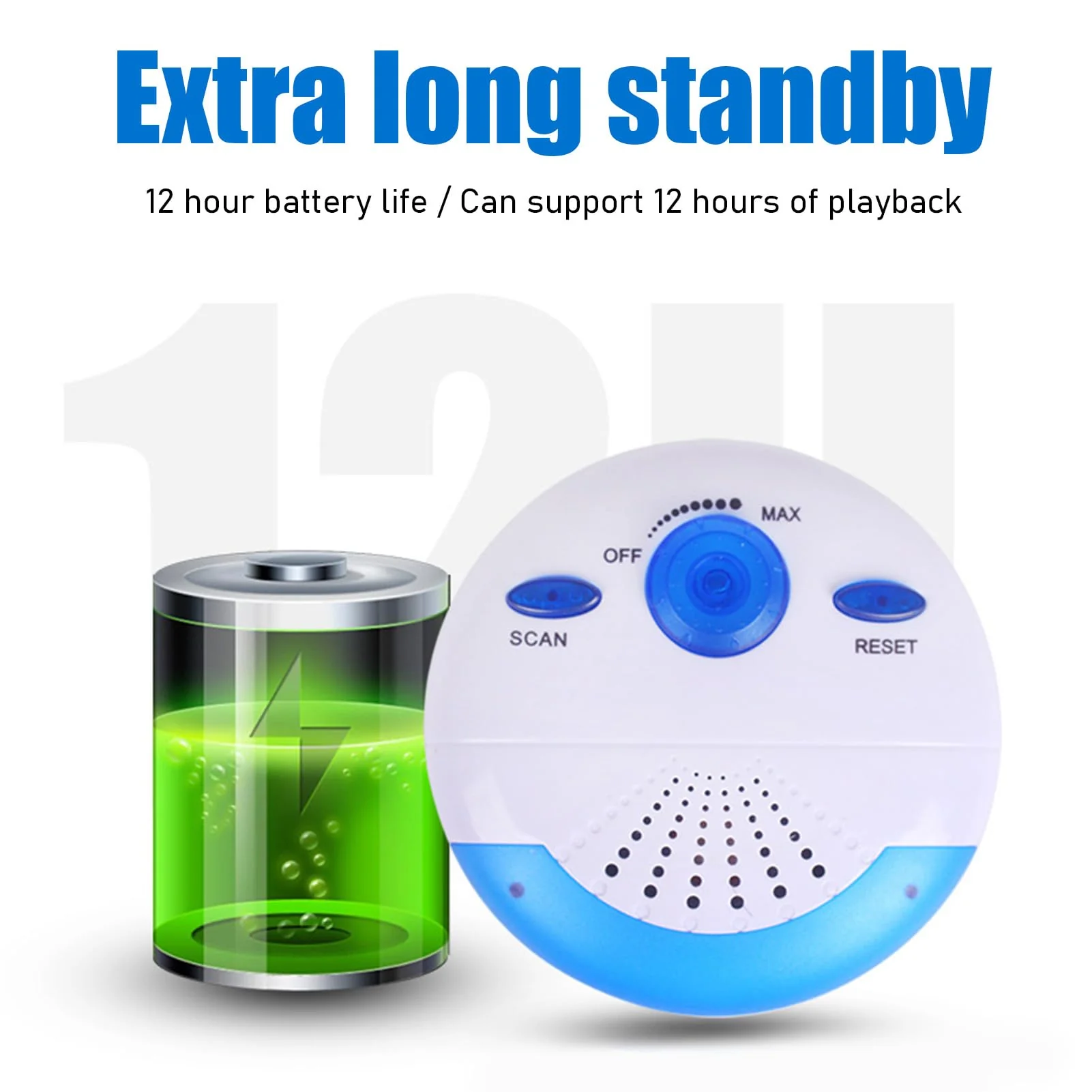 VGEBY Shower Radio, 360 Degrees Surround Sound Shower Radio Speaker IPX7 Waterproof Portable FM Radio with Top Handle for Bathroom Outdoor - Image 4