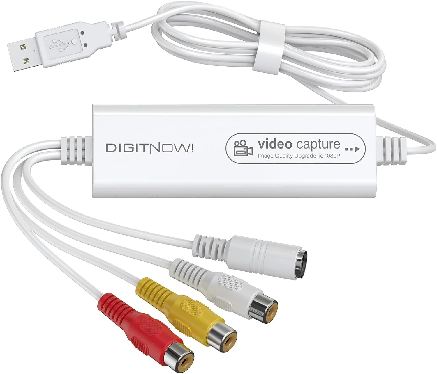 VHS TO Digital Converter, USB Video Capture Card, Video Capture Device, RCA TO USB Converter,Convert VHS VCR Hi8 Mini DV to Digital/DVD,For Tape Player Camcorder Camera PC TV,Windows Mac OS Compatible White - Image 7