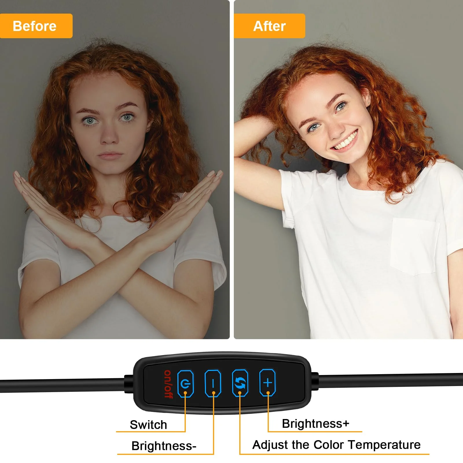 Video Conference Lighting - Webcam Light for Streaming, 3 Color Adjustable Light & Anti-Blue-Light, LED Monitor Laptop Light for Zoom Calls, Video Conference, Online Class, Live Streaming - Image 2
