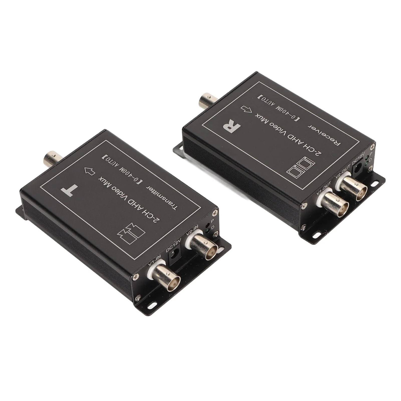 Video Multiplexer 2 Channel 400m Support AHD CVBS, Hot Swap Camera Video Multiplexer for Real Time , Long Distance and MultipleCompatibility