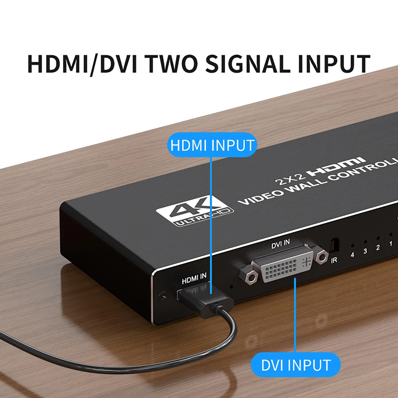 Video Wall Controller 2x2 4k, HDMI TV Video Wall Processor,4 tv Screens into 1 Wall Display with 180 Degree Rotate,Multiple tv Screens one Picture, 8 Splicing Modes 2x2,1x2,1x3,1x4,2x1,3x1,4x1 - Image 5