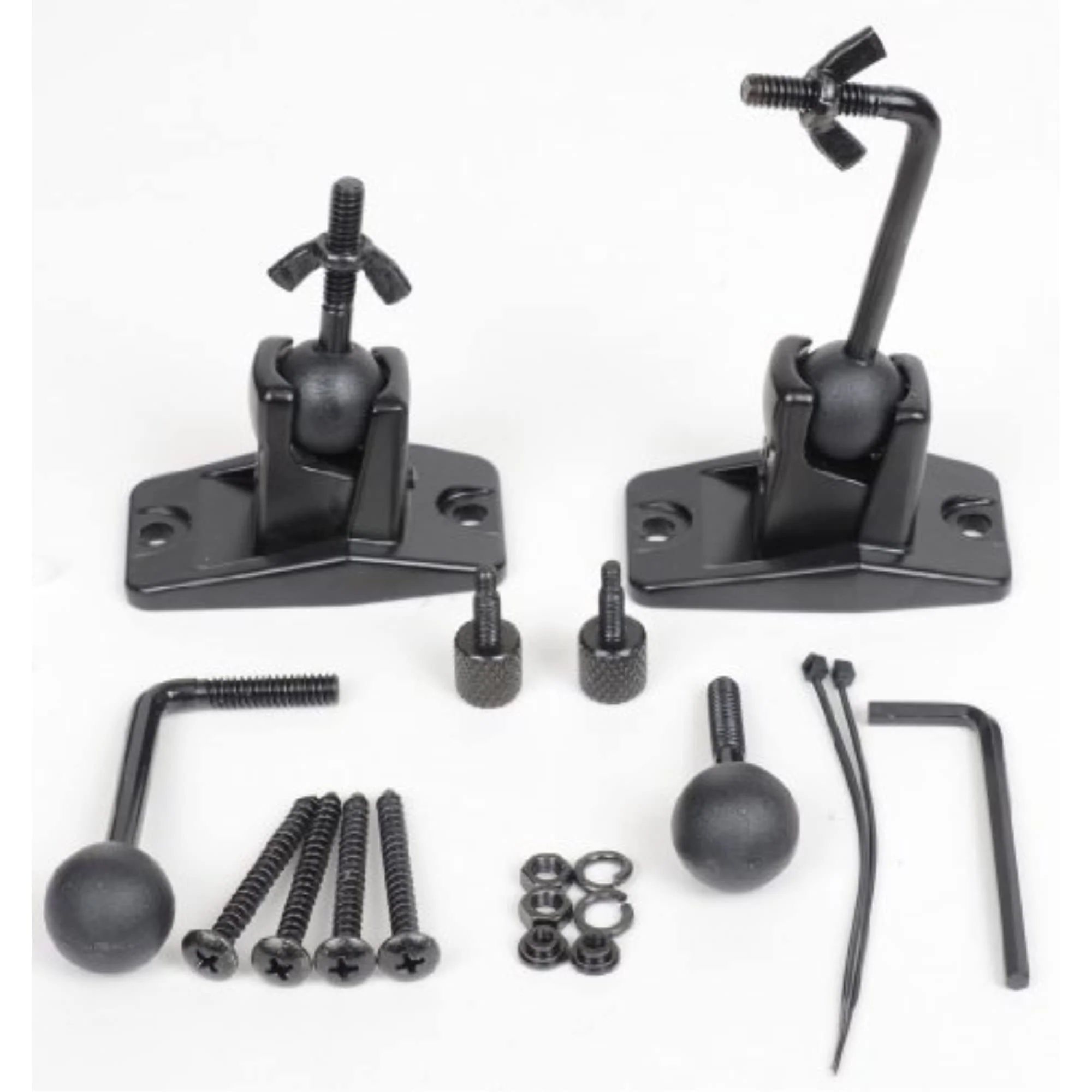 VideoSecu Speaker Wall Ceiling Mount Bracket One Pair for Universal Satellite, fits Keyhole and Thread Hole with 1/4 20 Threads, 4mm and 5mm Black 1ST - Image 2