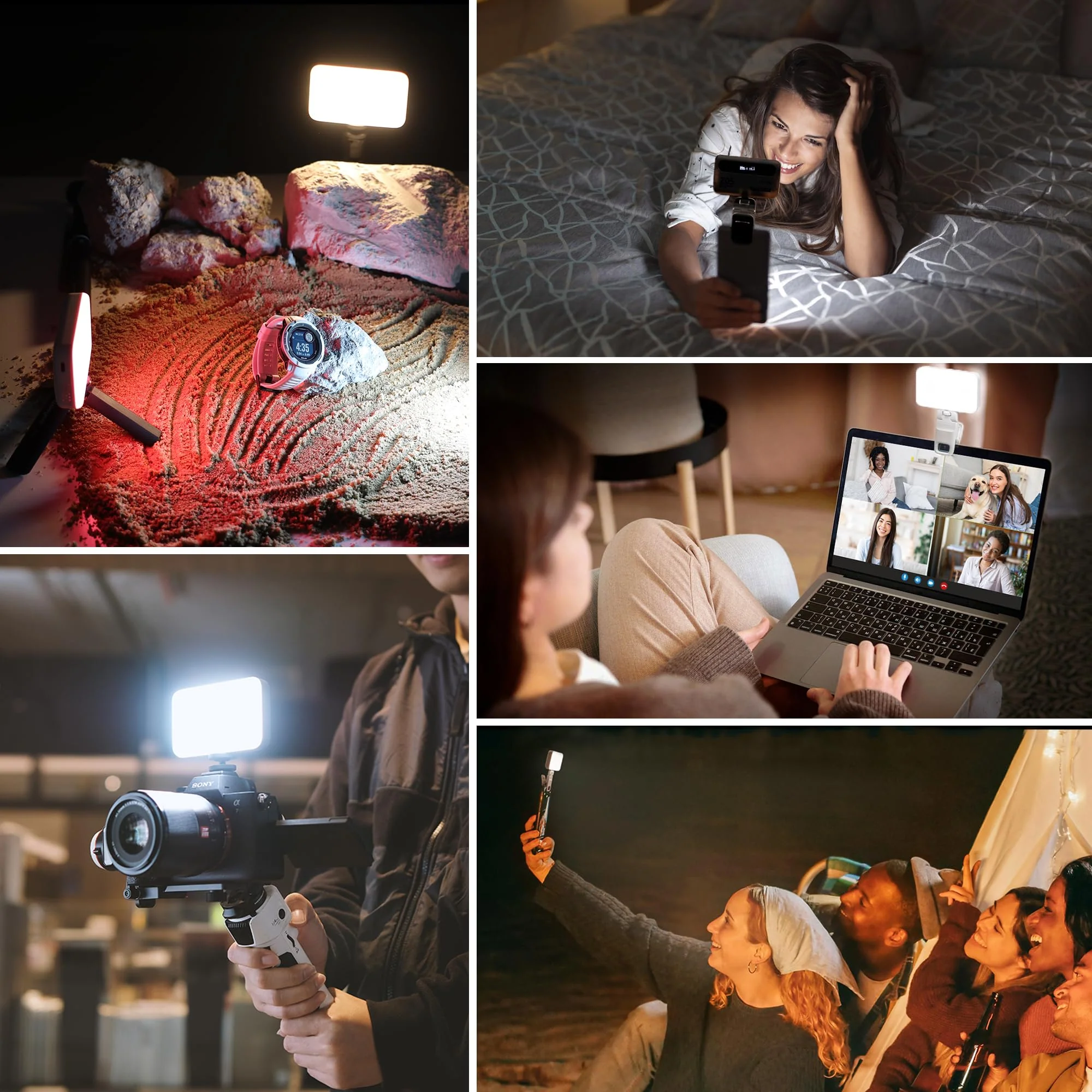 VILTROX RGB Video Light, Selfie Light, Portable LED Phone Light with Clip, Rechargeable on Camera Video Light with App Control, for Phone,Laptop,Camera,iPad, video recording for TikTok,YouTube,Vlog - Image 5