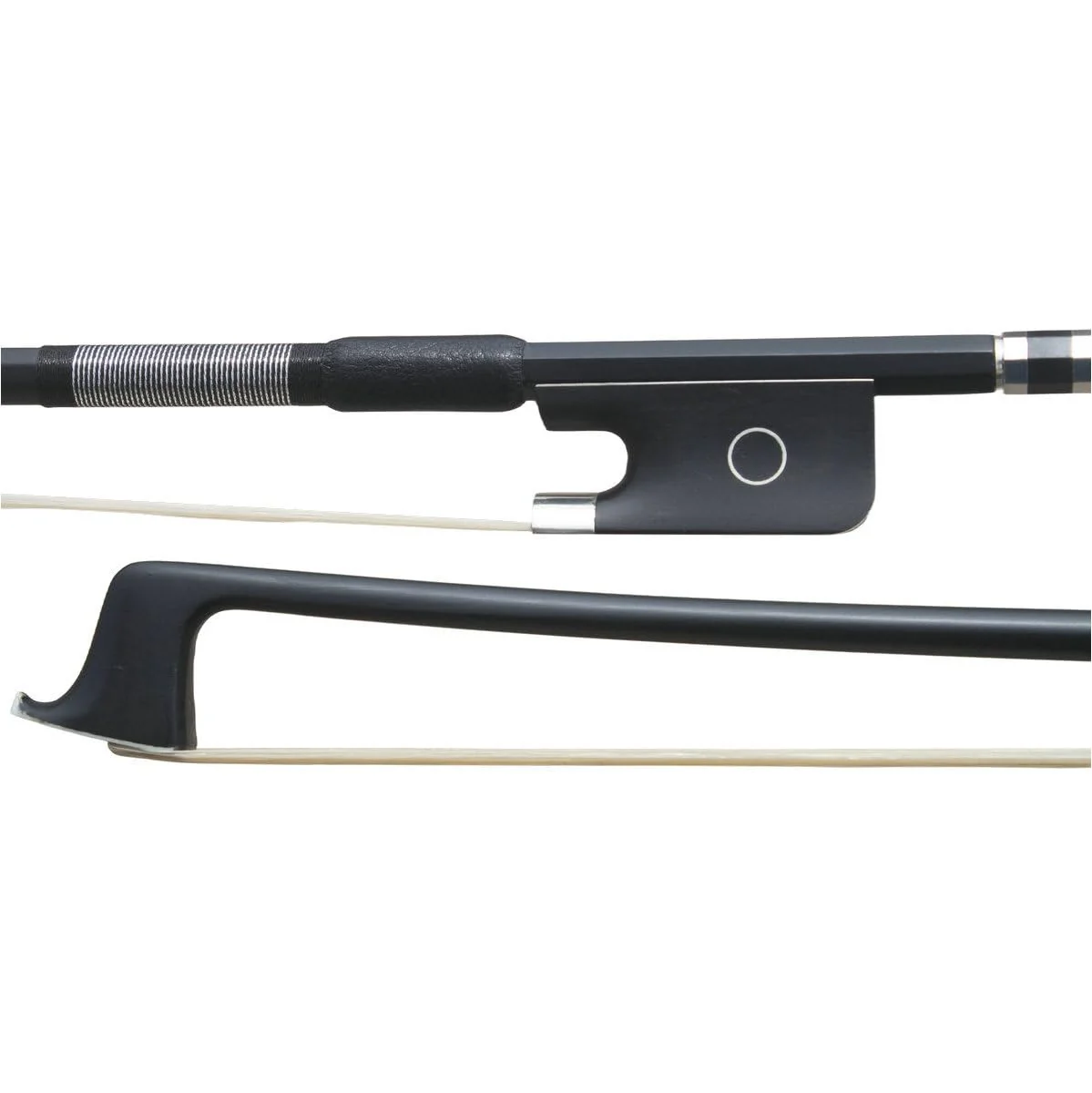 Viola Bow Carbon Fiber Stick Ebony Frog Natural Horsehair for Teacher Student Professional Viola Bow Full Size 02-Carbon Fiber - Image 3