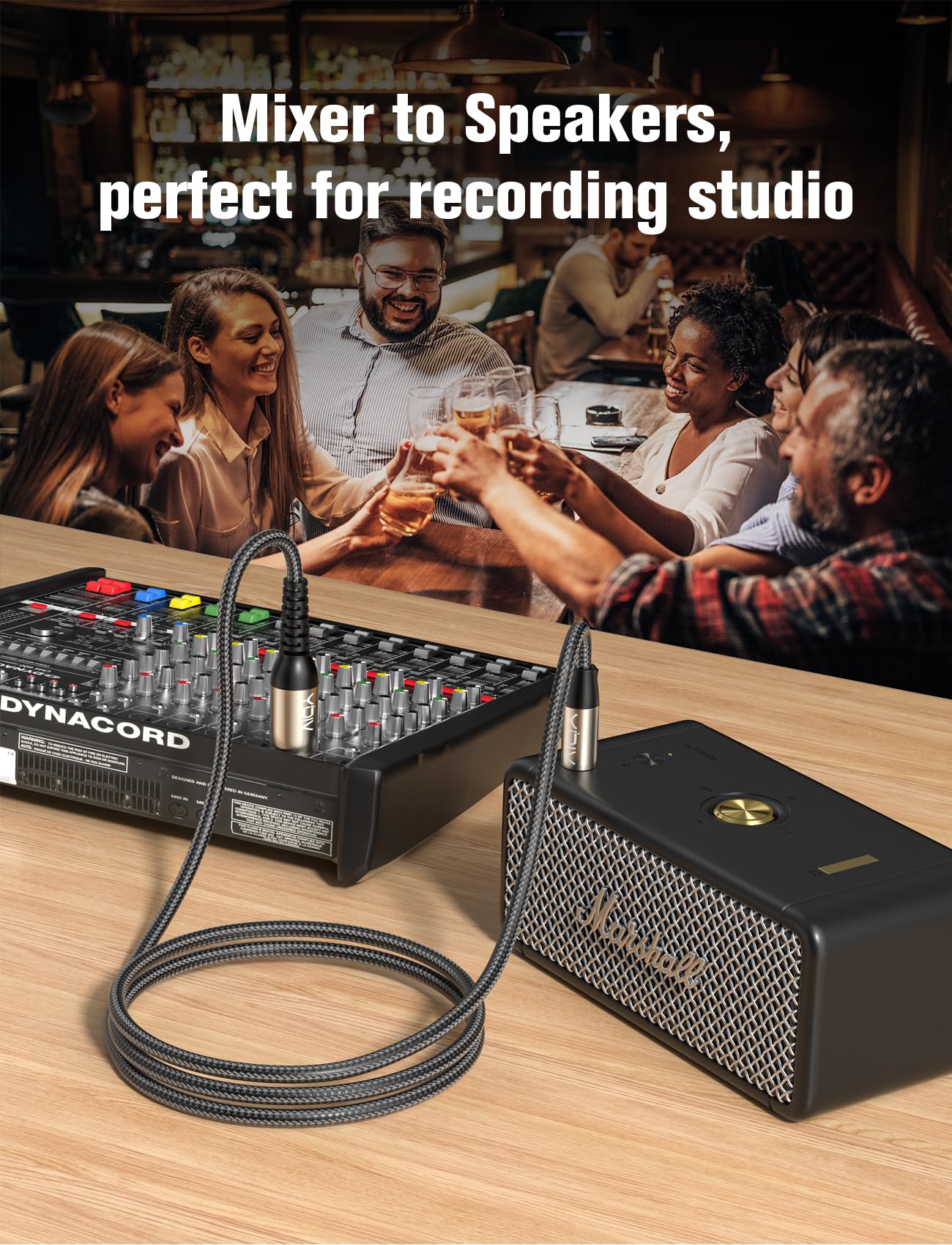 VIOY XLR to 6.35mm Cable 32.8 FT, 1/4 Inch TRS to XLR Female Balanced Microphone Cable for Mixers, Amplifiers, Speakers, Dynamic Microphones, CD Players, Electronic Piano, Karaoke Machines 32.8FT - Image 7