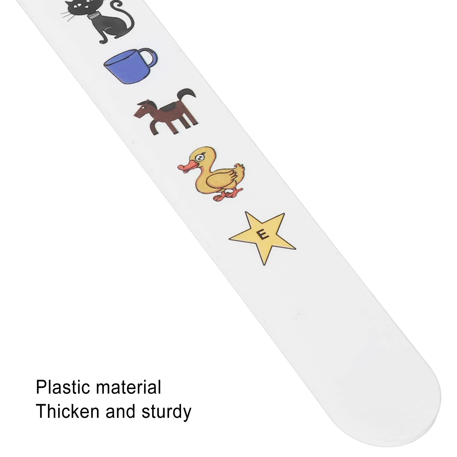 Vision Tester for Children, Vision Tester with Fixation Rod for Children, Vision Tester with Clear Fixation Rod with Colourful Animal Patterns, Waterproof Coating, Thick Vision Test Card (No. 1) - Image 8
