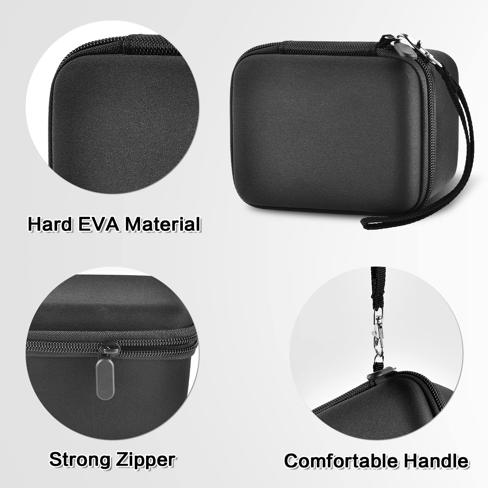 Vlogging Camera Case Compatible with Duluvulu/for TEBNGIHNM/for zheozeig/for Oiadek 4K Digital Cameras for Youtube. Vlog Camera Carrying Storage for Lens, Cable and Other Accessories (Box Only) Black - Image 3