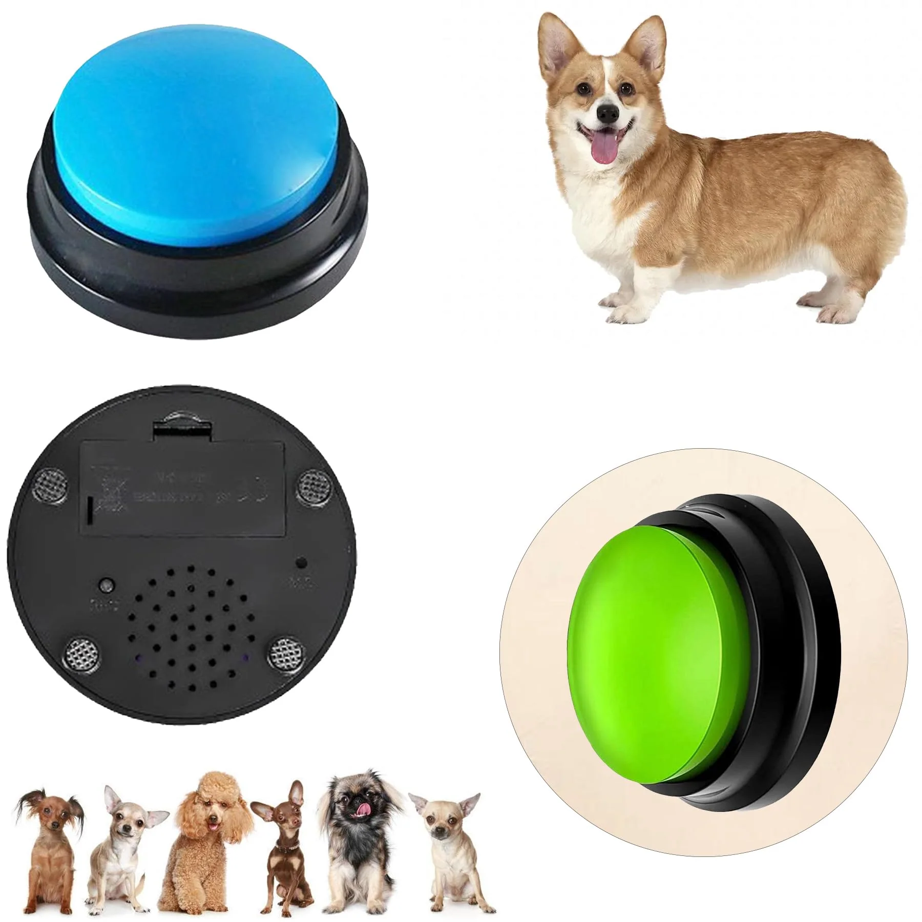 Voice Recording Button, Dog Buttons for Communication Pet Training Buzzer, 30 Second Record & Playback, Funny Gift for Study Office Home, Talking Buttons for Dogs (2 Packs) 2 Packs - Image 5
