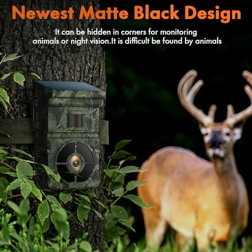 VOOPEAK Solar Trail Camera, 48MP 4K 2500mAh Built-in Lithium Battery Rechargeable Solar Game Wildlife Hunting & Trail Cameras 0.1s Trigger Time with 120° Detection Angle Night Vision Motion Activated - Image 7